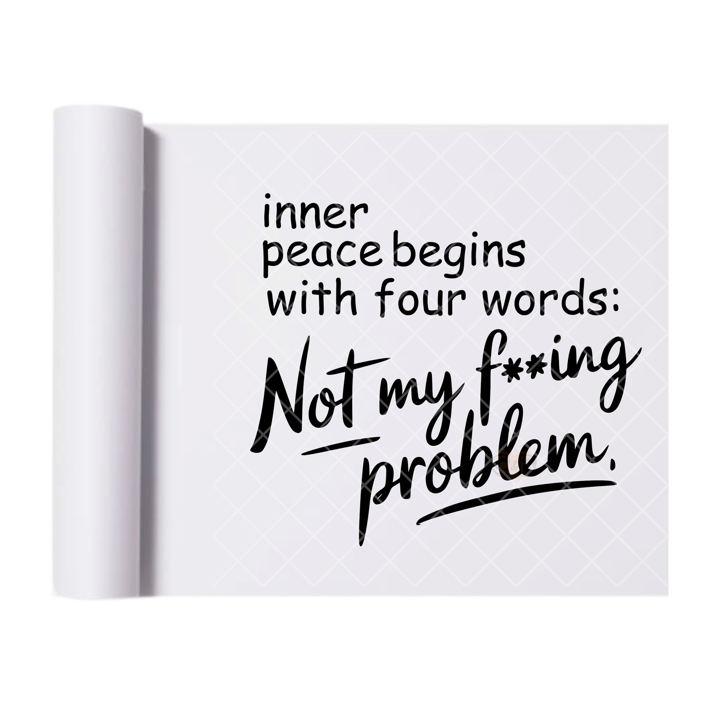 Inner Peace - Direct Print Film Transfer for T-Shirts, Cotton, Polyester & Blends - High-Quality Print