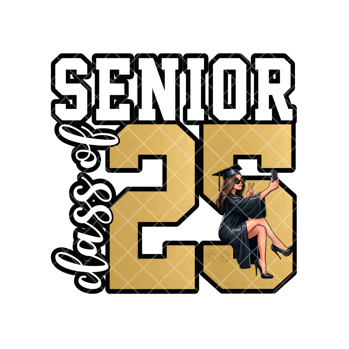 Class of 2025 Brunette Senior PNG