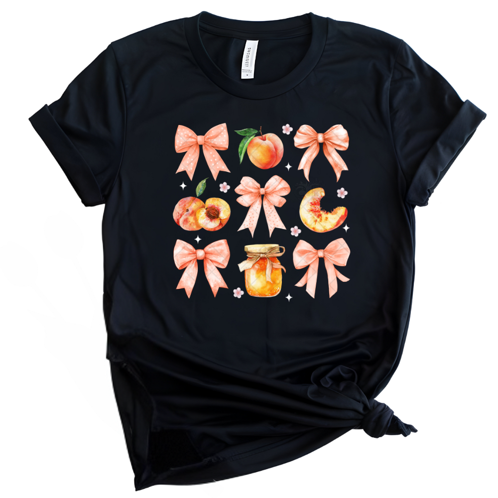 Peach Themed Bows PNG