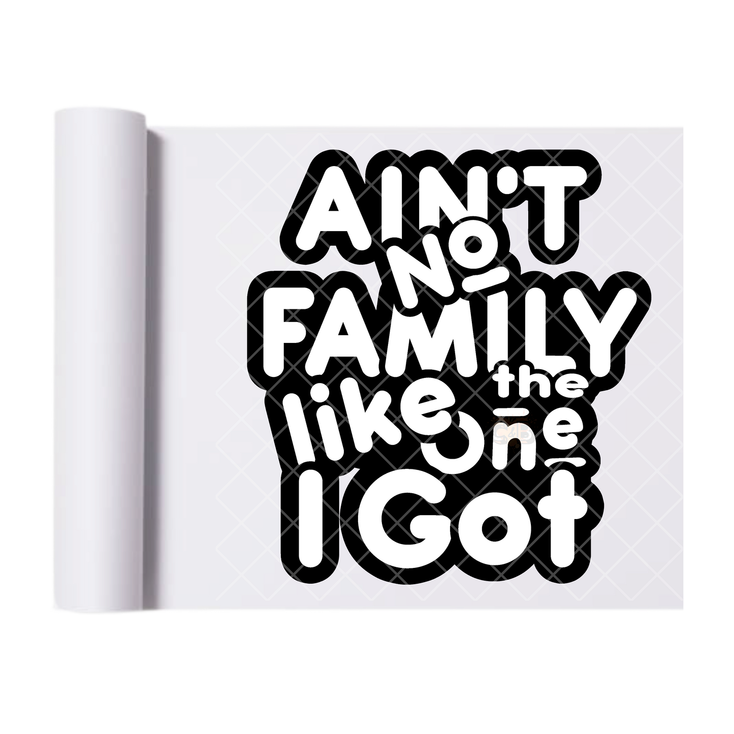 Ain’t No Family Like Mine - Direct Print Film Transfer for Trendy T-Shirts, Cotton, Polyester & Blends - High-Quality Print