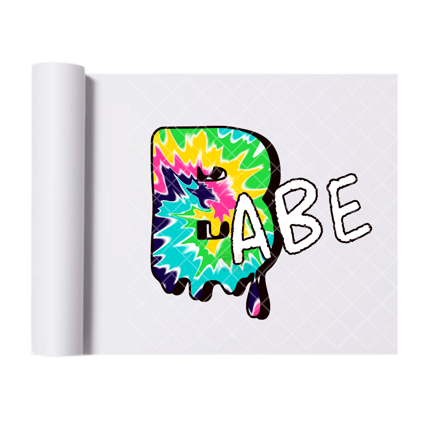 Tiedye Babe - Direct Print Film Transfer for T-Shirts, Cotton, Polyester & Blends - High-Quality Print
