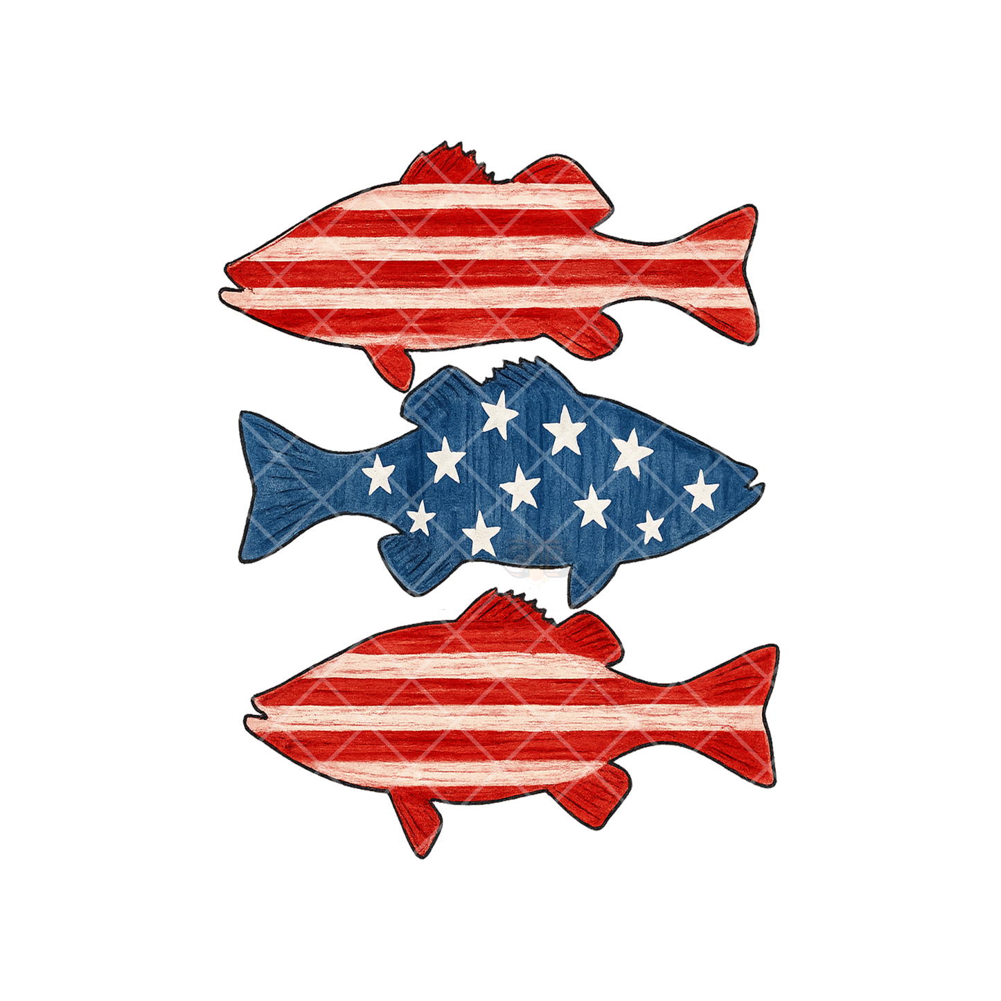 Bass American Flag Cut Out PNG