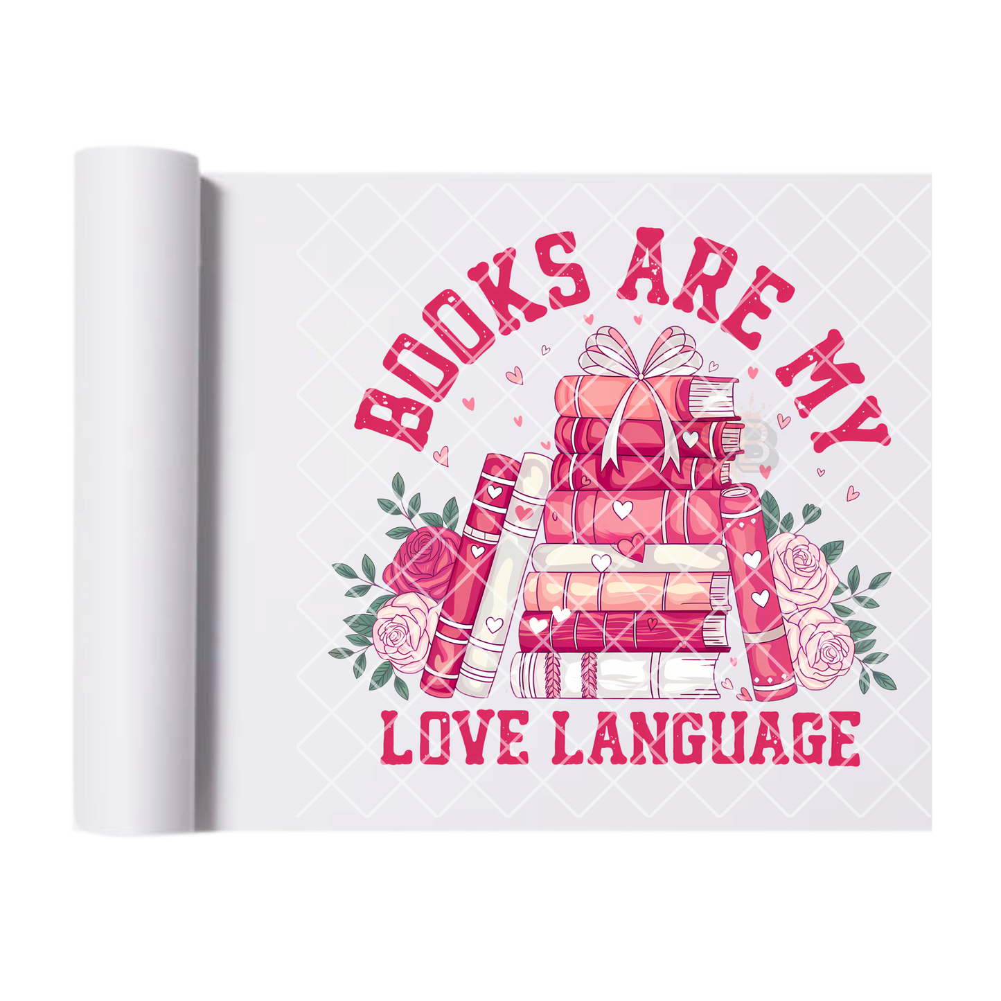 Books love language DTF transfer-high quality transfer for printing