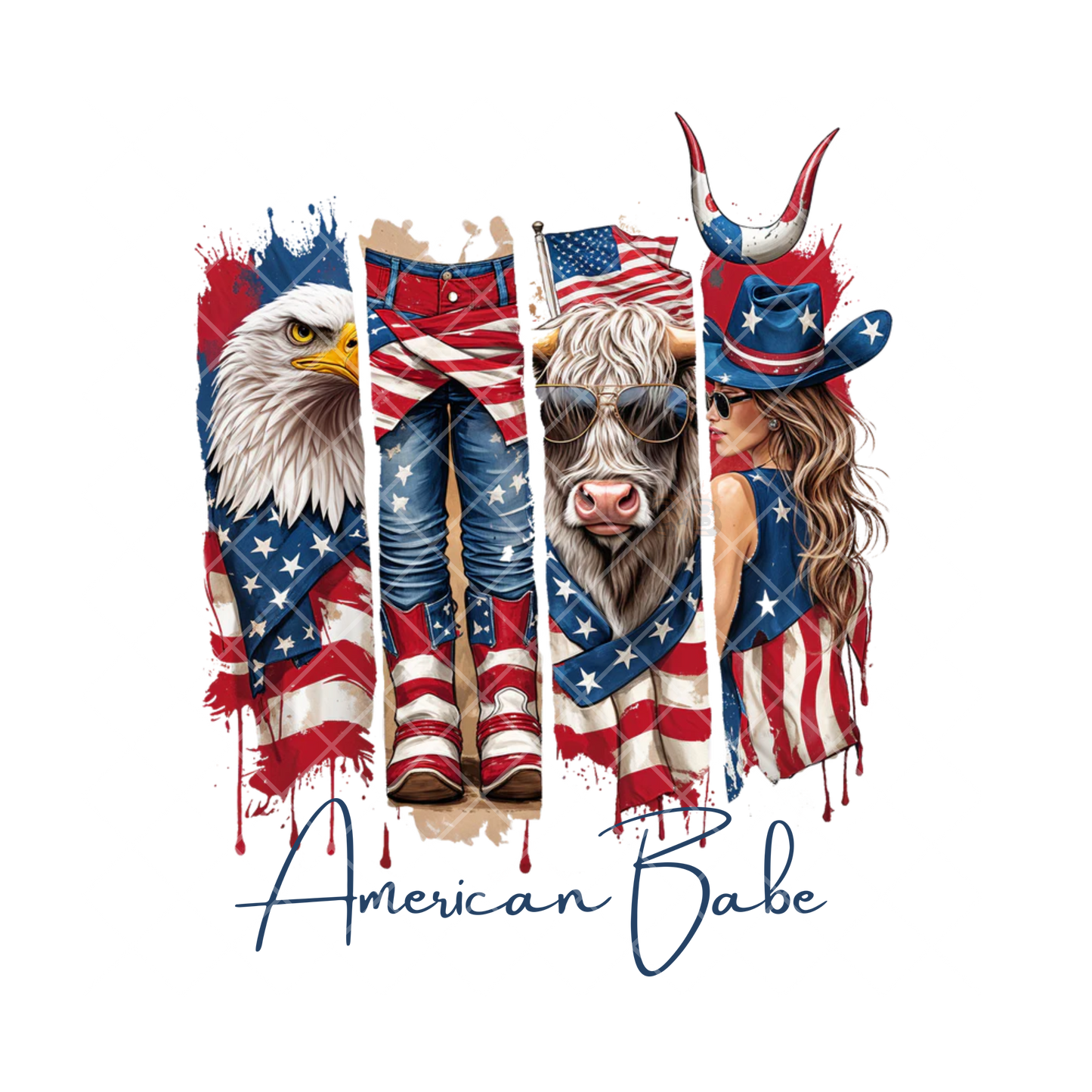 American Babe PNG File