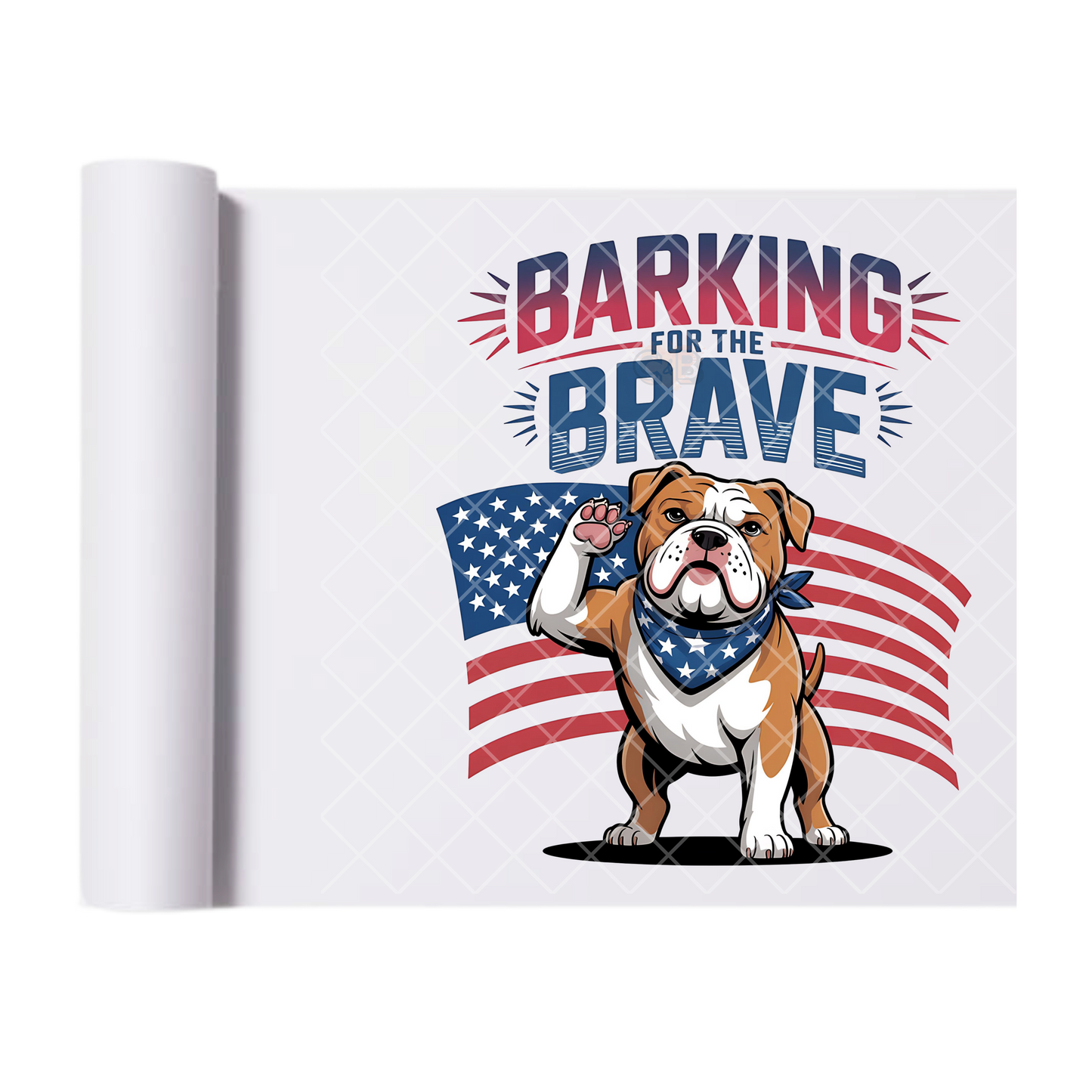 Barking Brave - Direct Print Film Transfer for Trendy T-Shirts, Cotton, Polyester & Blends - High-Quality Print