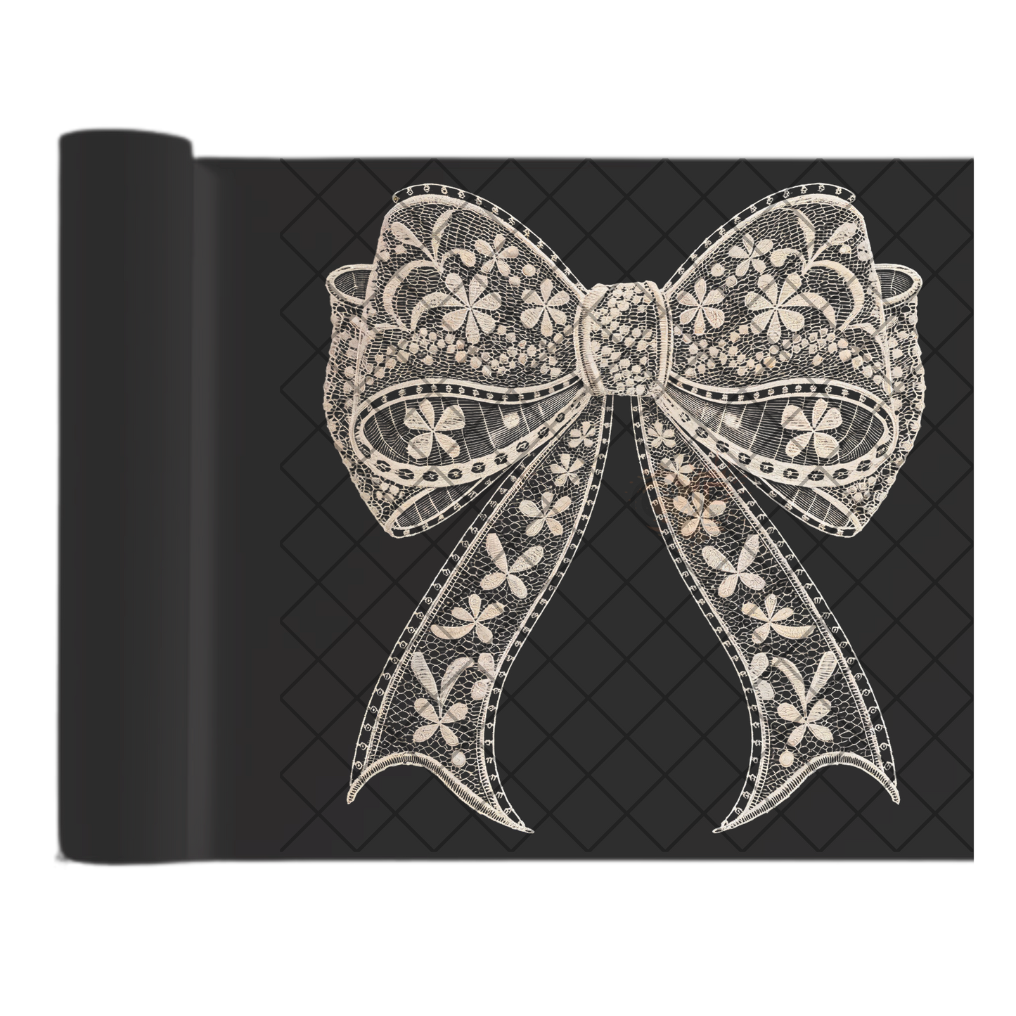 Cream Lace Bow - Direct Print Film Transfer for T-Shirts, Cotton, Polyester & Blends - High-Quality DTF Print