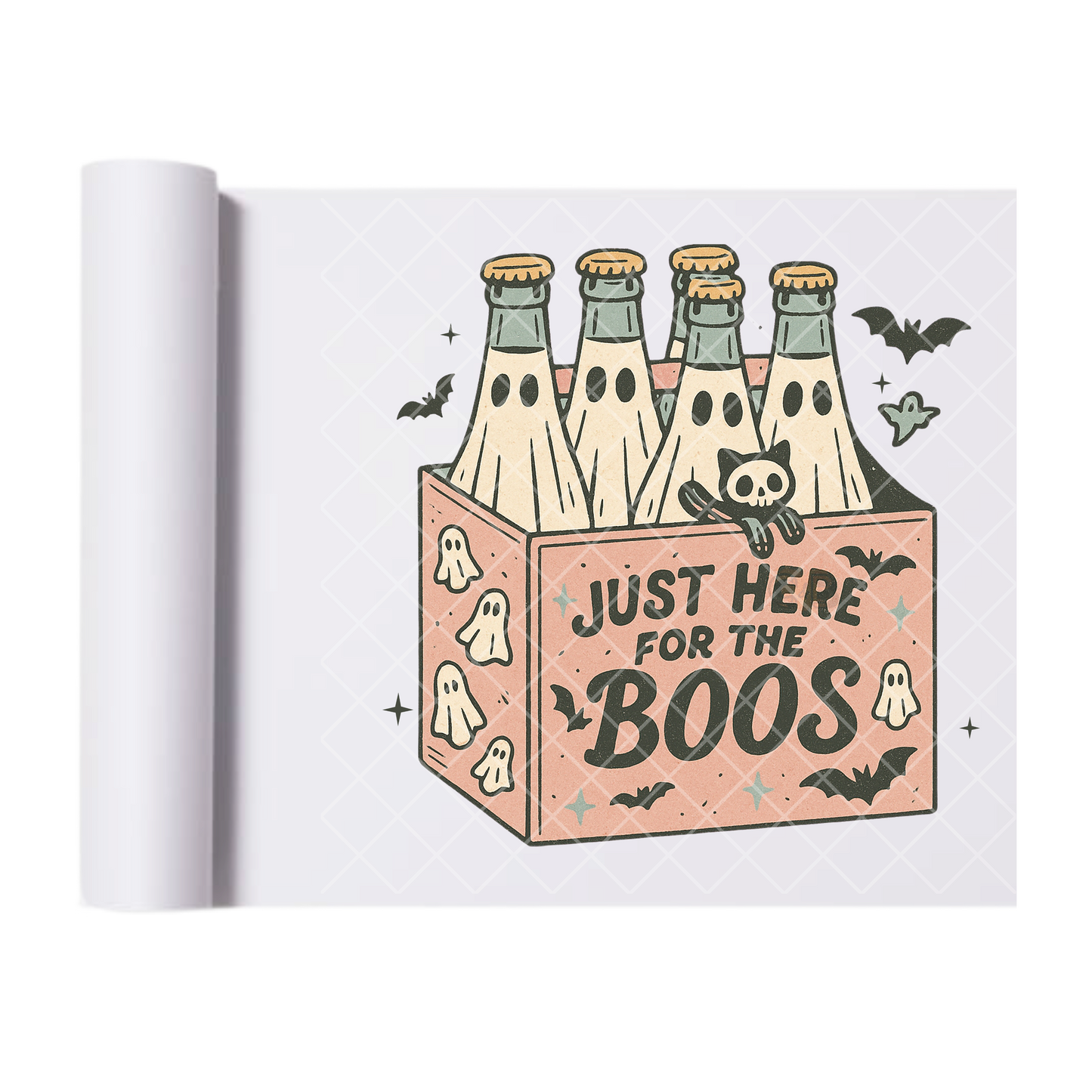 Here’s For My Boo’s - Ready To Press Print Transfer for Apparel, Cotton, Polyester & Blends - High-Quality Print- Commercial Grade