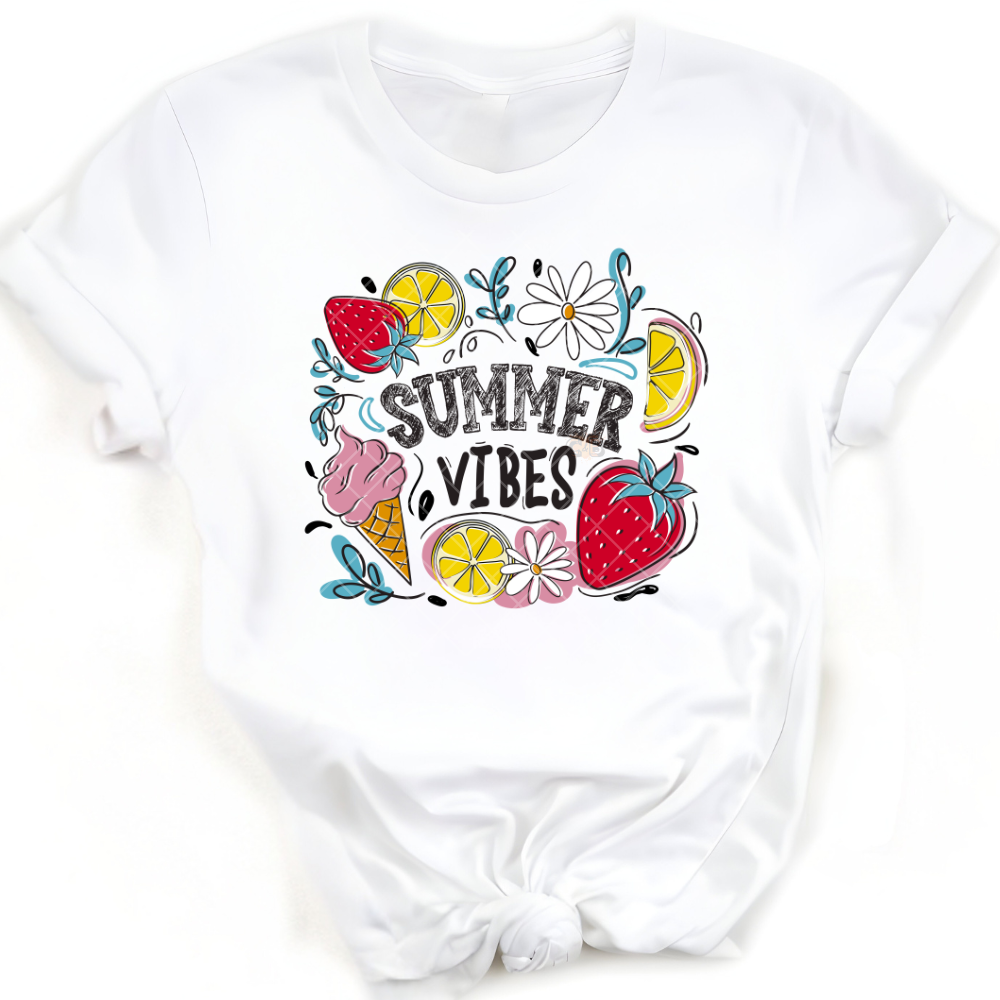 Strawberry Lemon Icecream Summer Vibes PNG