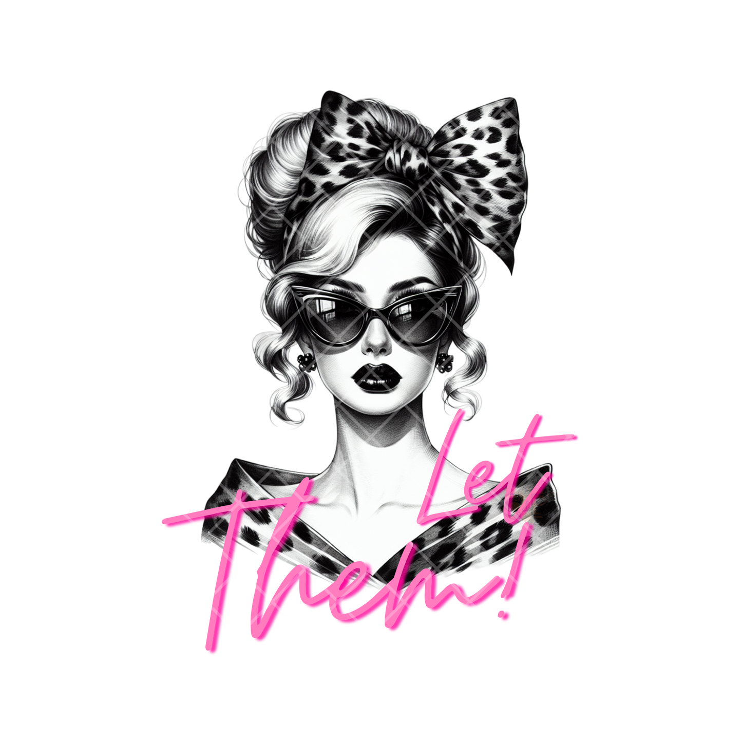 Let Them Glam Babe PNG
