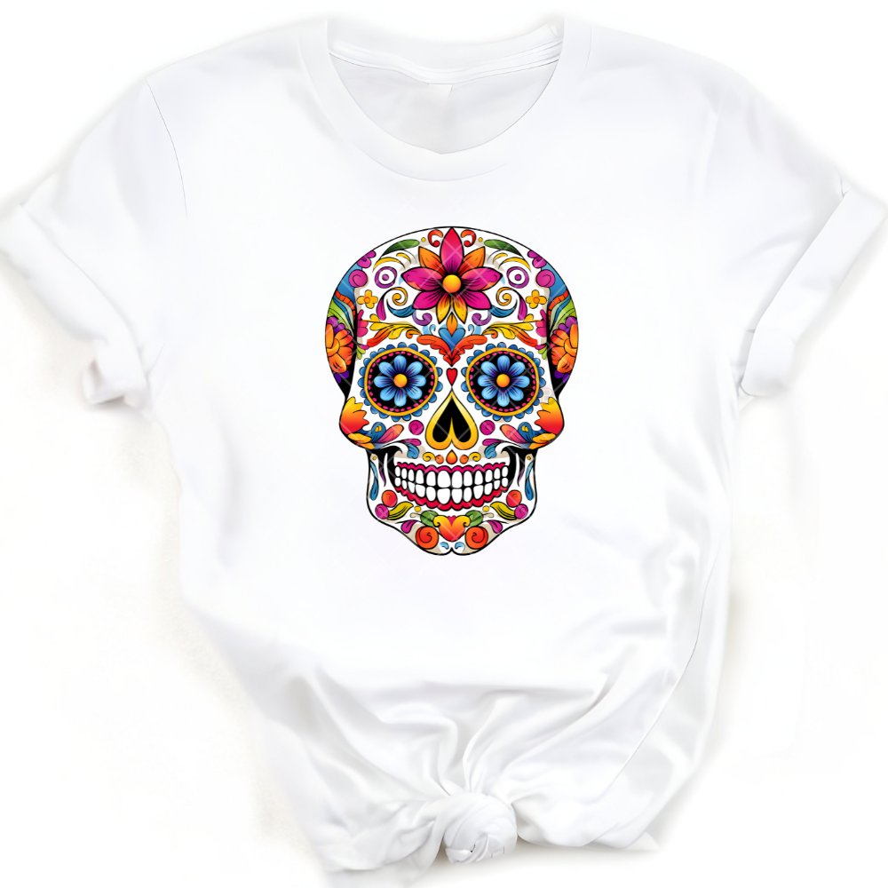 Decorative Mask Pink Lotus - Direct Print Film Transfer for T-Shirts, Cotton, Polyester & Blends - High-Quality Print