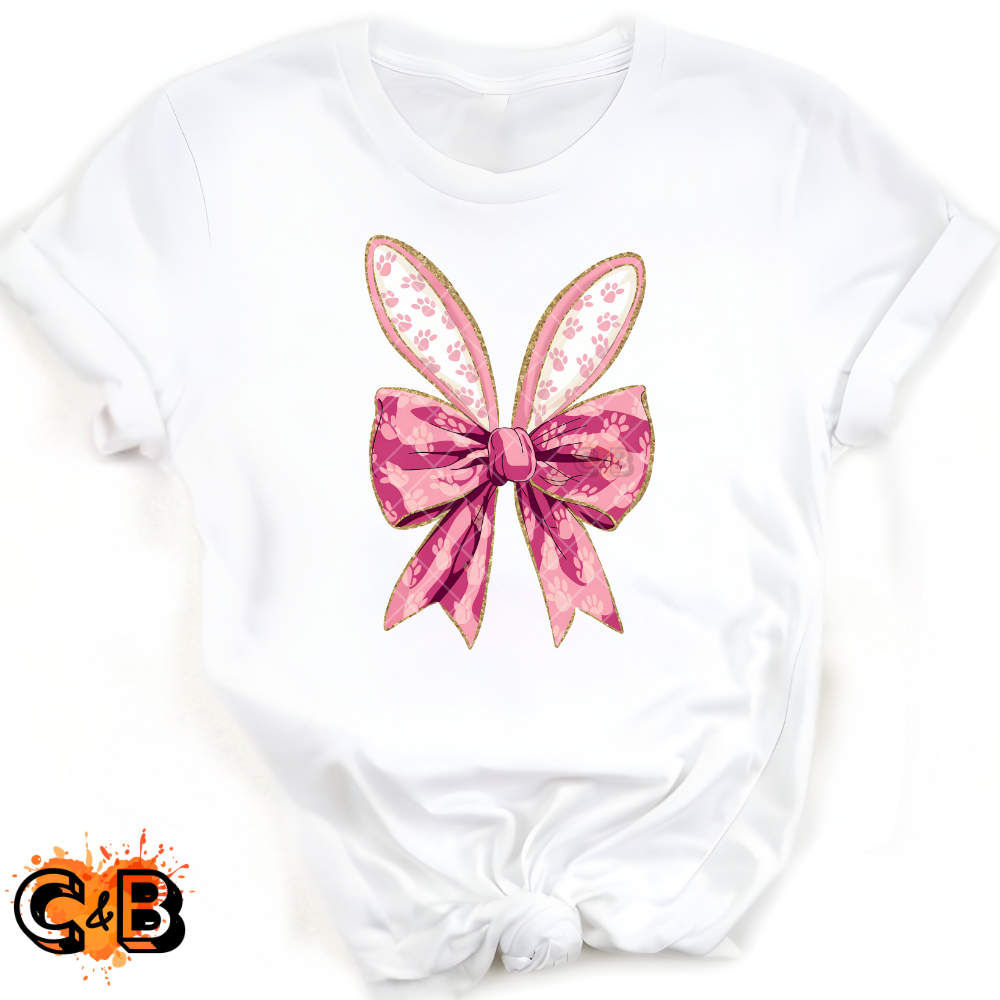 Pink Bunny Ears Bow PNG