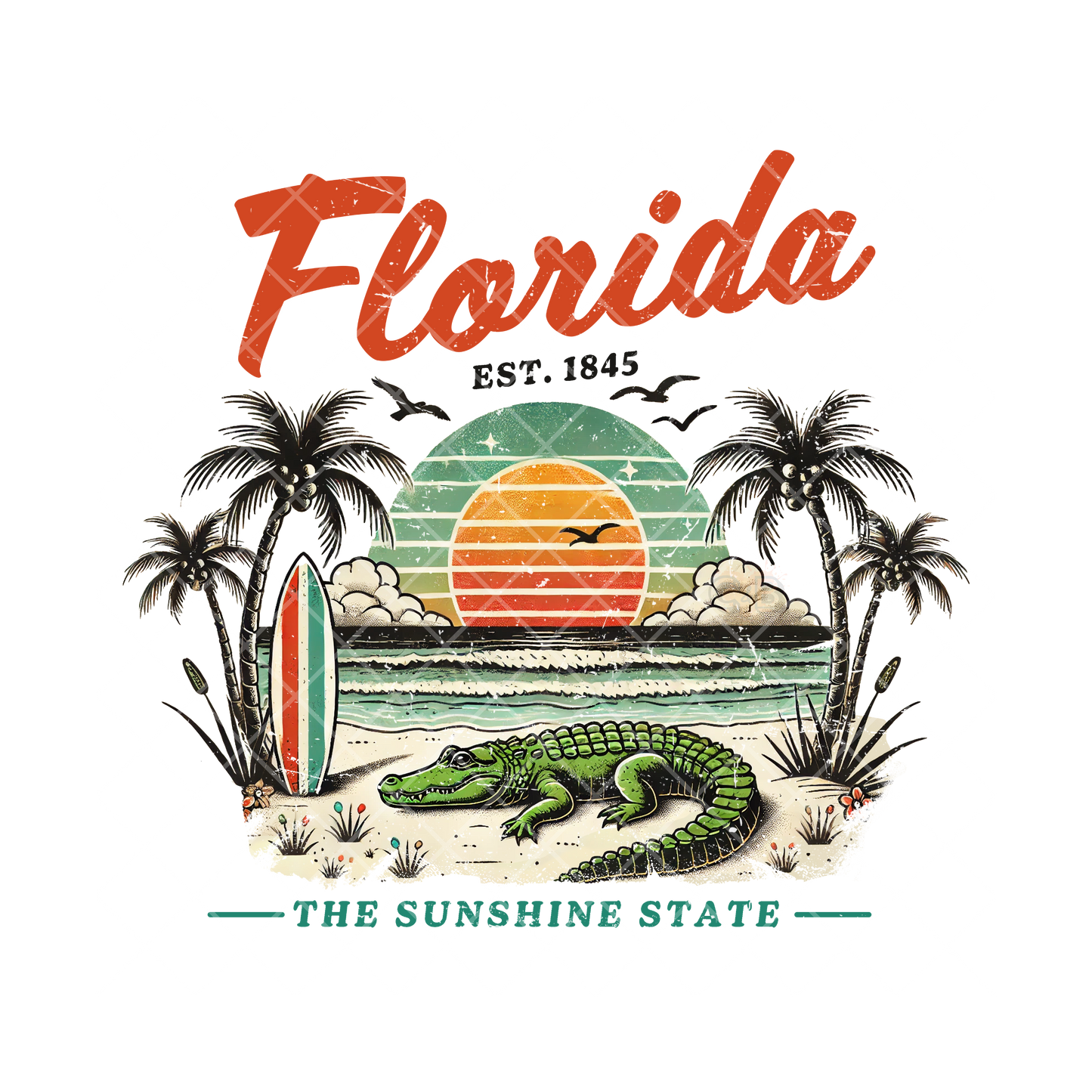 Florida Sunshine State Crocodile PNG