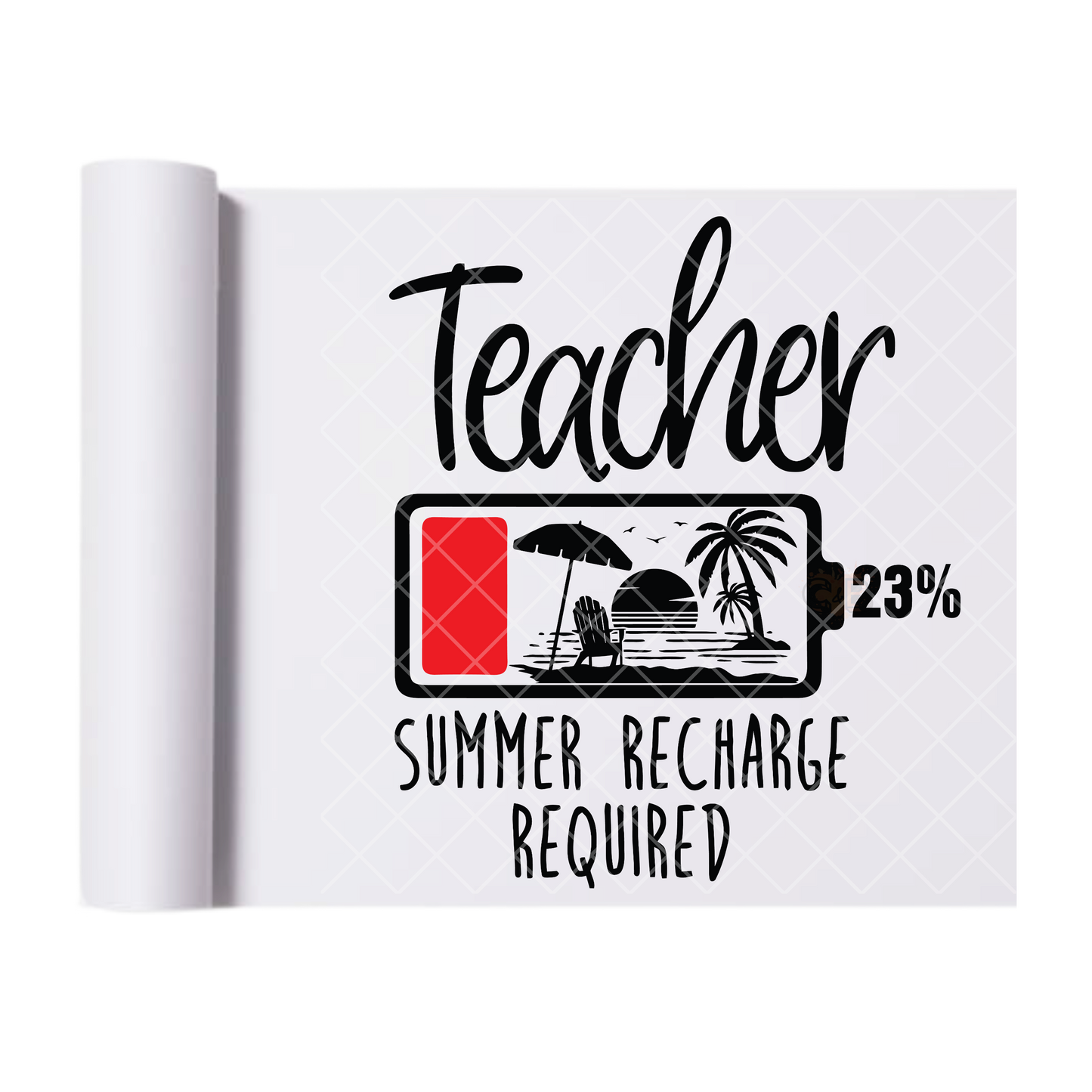Summer Recharge Required - Direct Print Film Transfer for T-Shirts, Cotton, Polyester & Blends - High-Quality Print