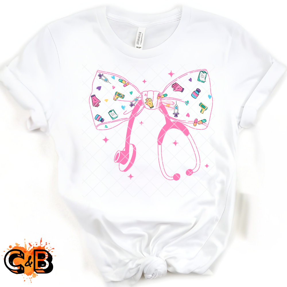 Nurse Bow Stethoscope PNG