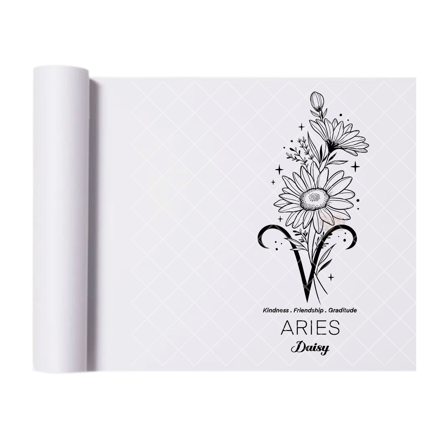 Aries Daisy - Direct Print Film Transfer for T-Shirts, Cotton, Polyester & Blends - High-Quality Print