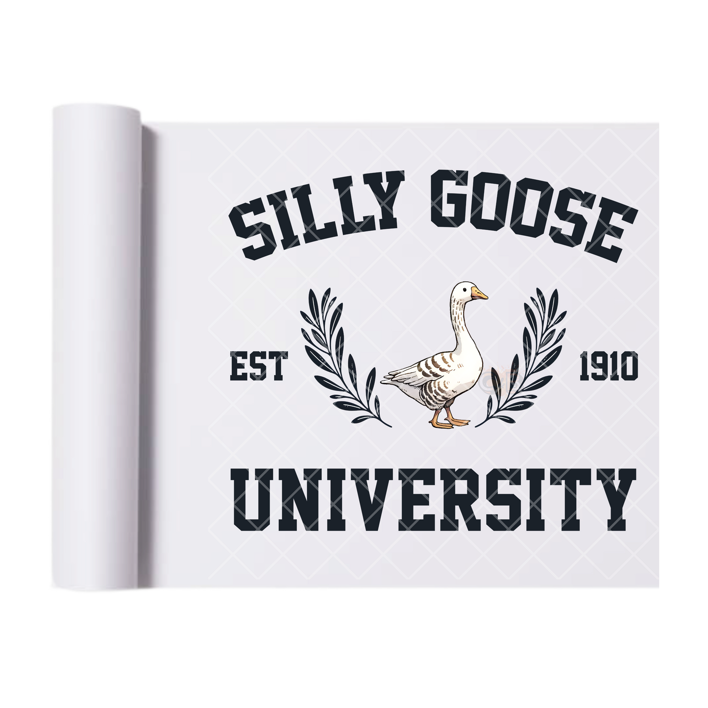 Silly Goose University - Direct Print Film Transfer for Trendy T-Shirts, Cotton, Polyester & Blends - High-Quality Print
