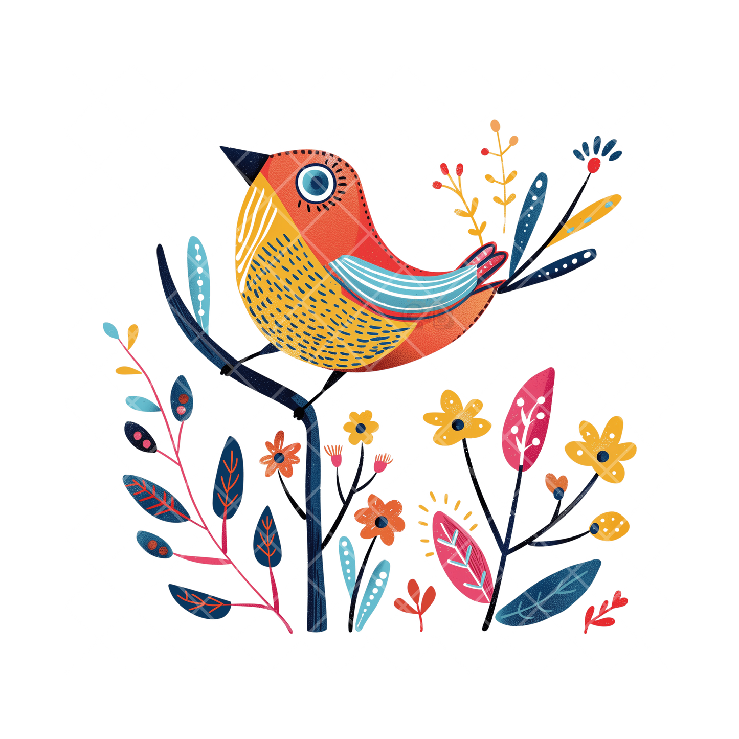 Pattern Bird Blend PNG