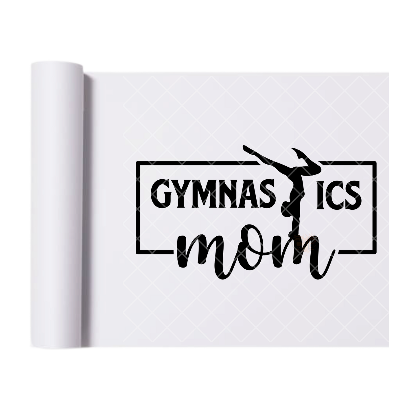 Gymnastics Mom - Direct Print Film Transfer for T-Shirts, Cotton, Polyester & Blends - High-Quality Print
