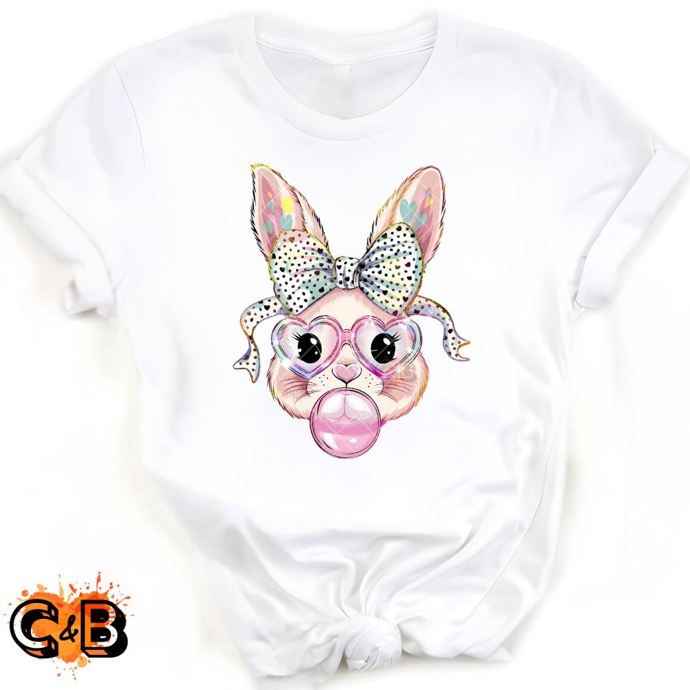 Bunny Blowing A Bubblegum Bubble PNG