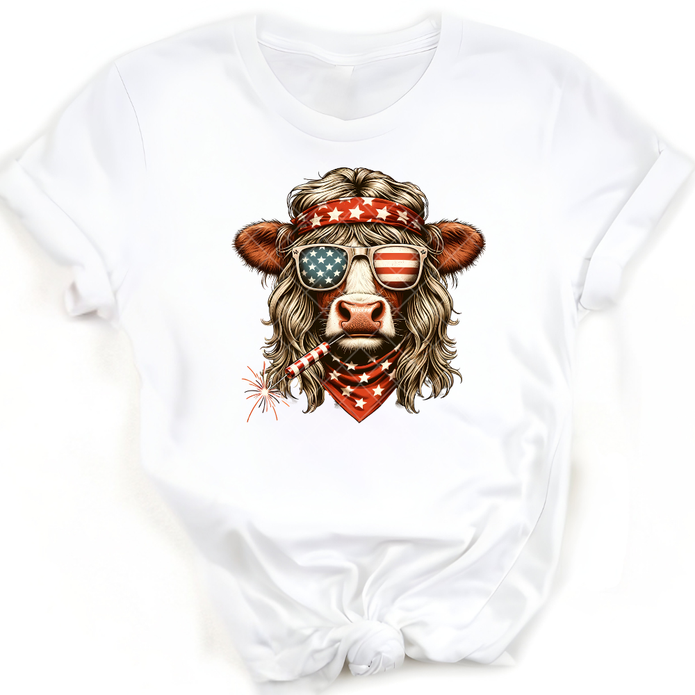 Patriotic Dude Cow PNG