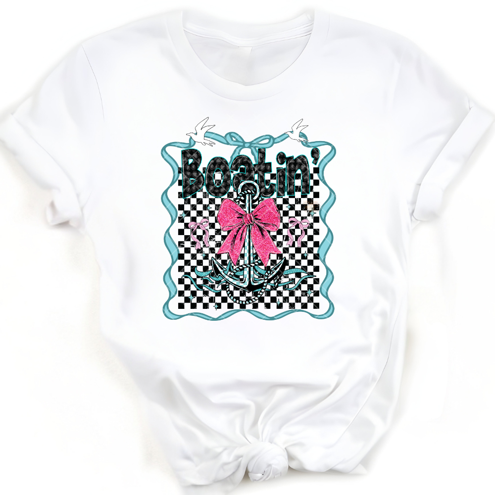 Boat’in Anchor Pink Bow PNG