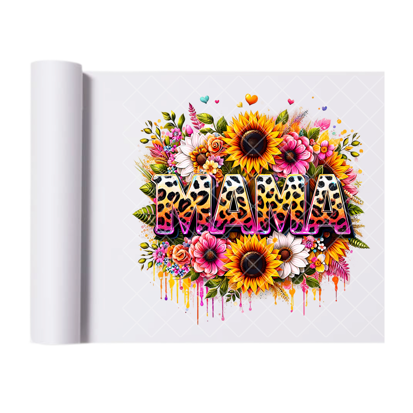 Mama Hombre Pink Cheatah Print - Direct Print Film Transfer for T-Shirts, Cotton, Polyester & Blends - High-Quality Print