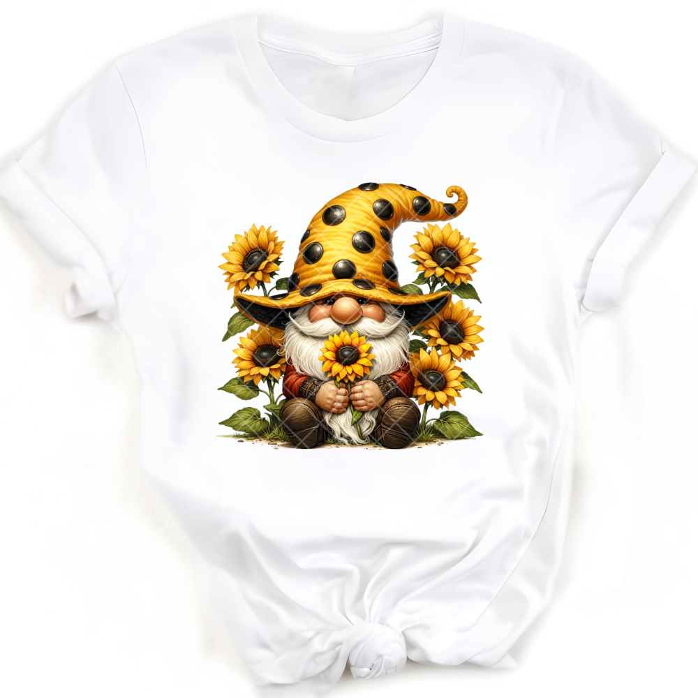 Sunflower Themed Gnome PNG
