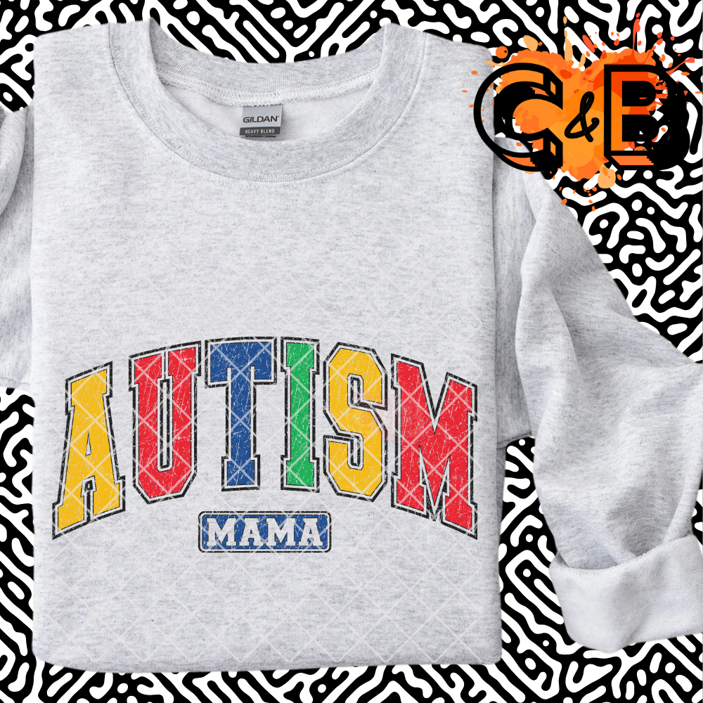 Autism mom college font PNG