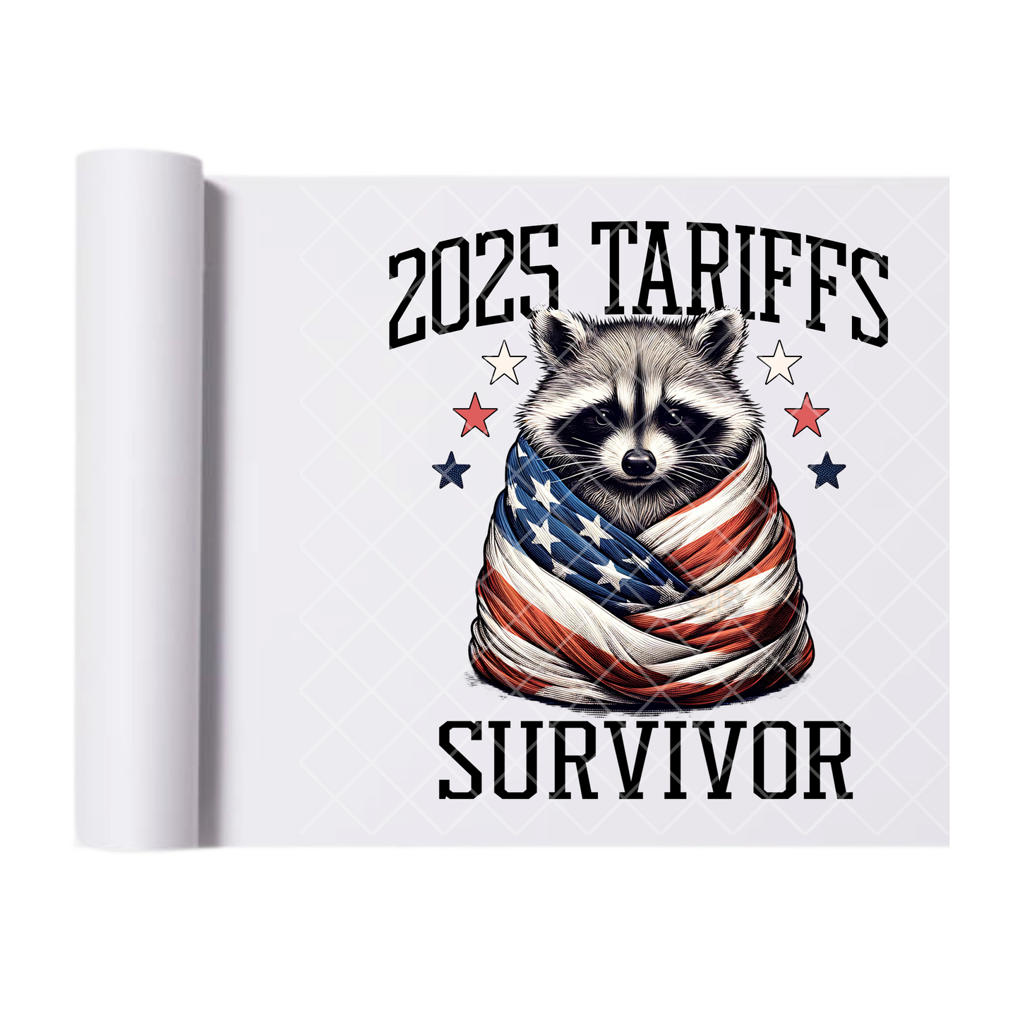 2025 Tariffs Survivor - Direct Print Film Transfer for Trendy T-Shirts, Cotton, Polyester & Blends - High-Quality Print