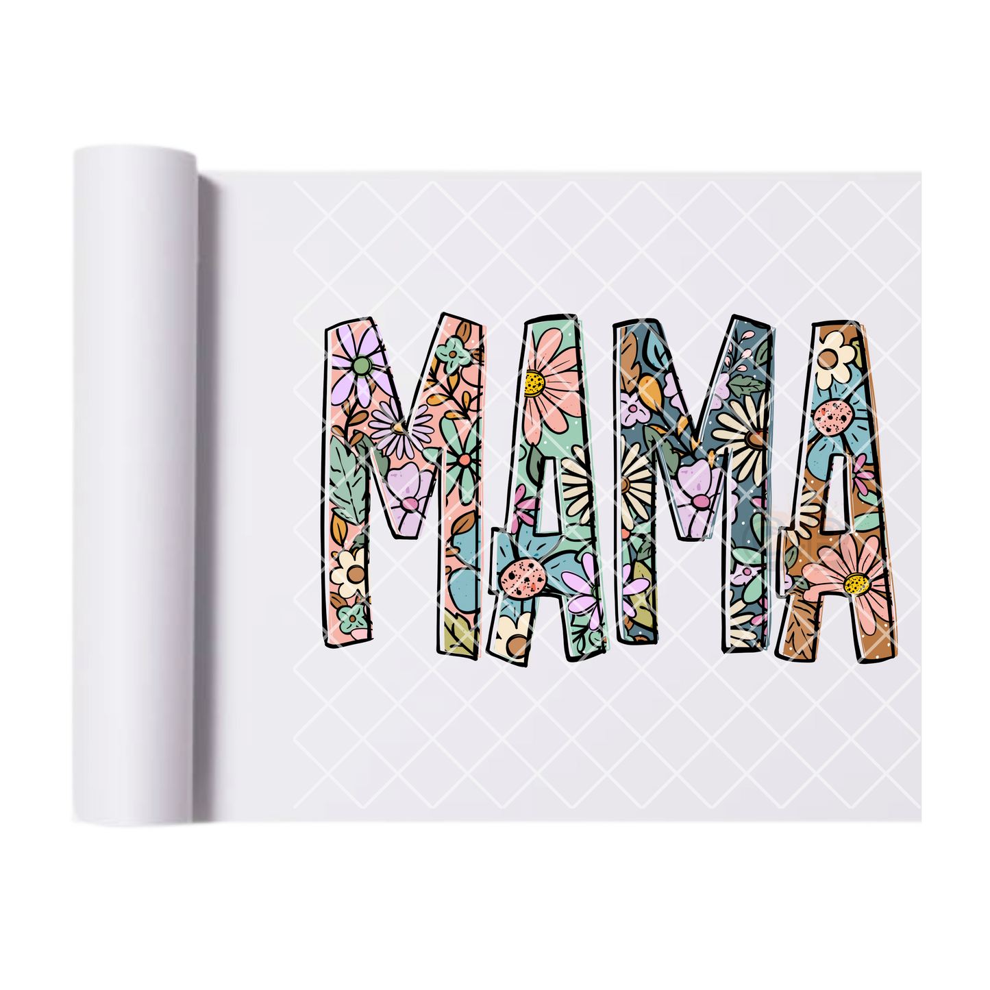 Spring flowers mama illustration DTF transfer-high quality transfer for printing