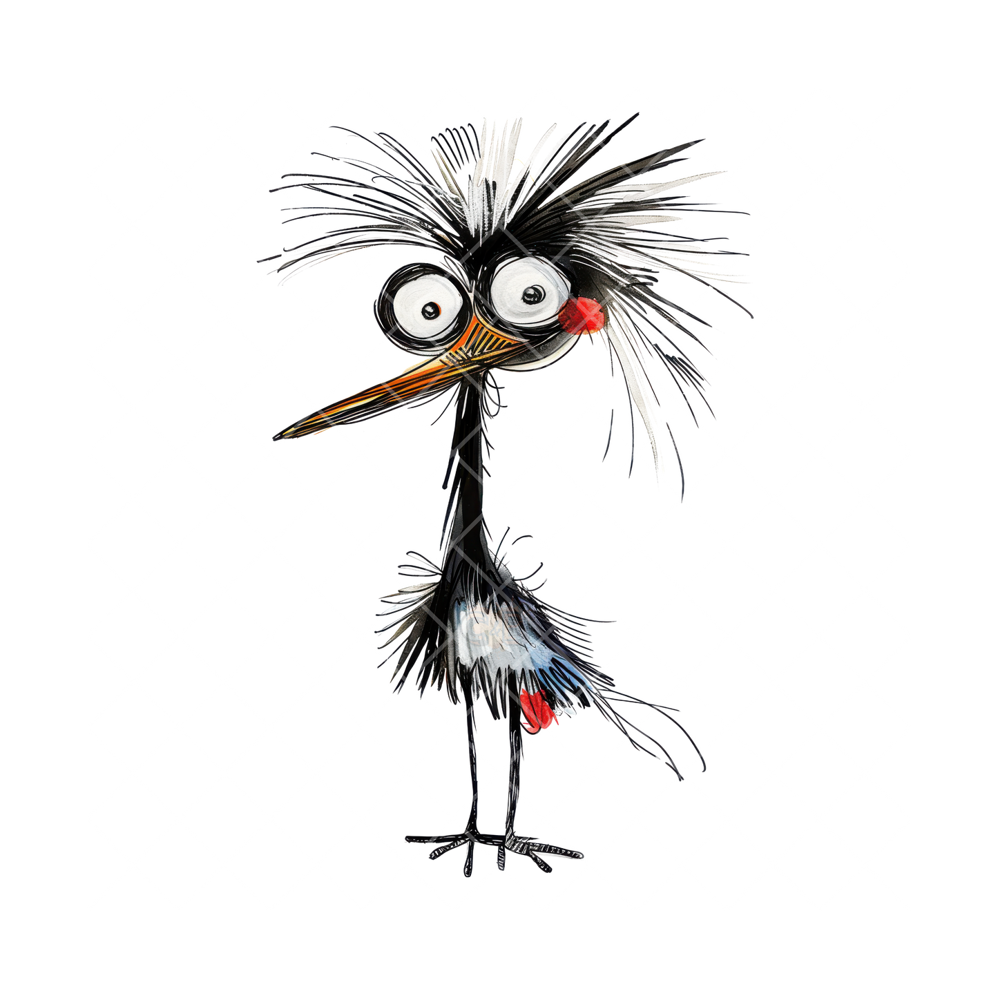 Kooky Black Bird PNG