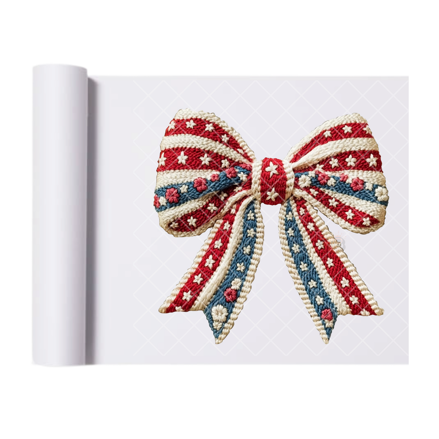 Fabric Flag Bow - Direct Print Film Transfer for T-Shirts, Cotton, Polyester & Blends - High-Quality Print