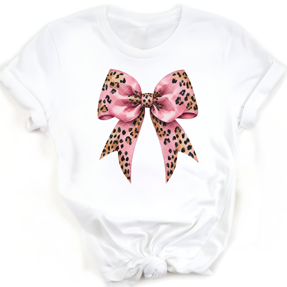 Cheetah Pink Bow PNG