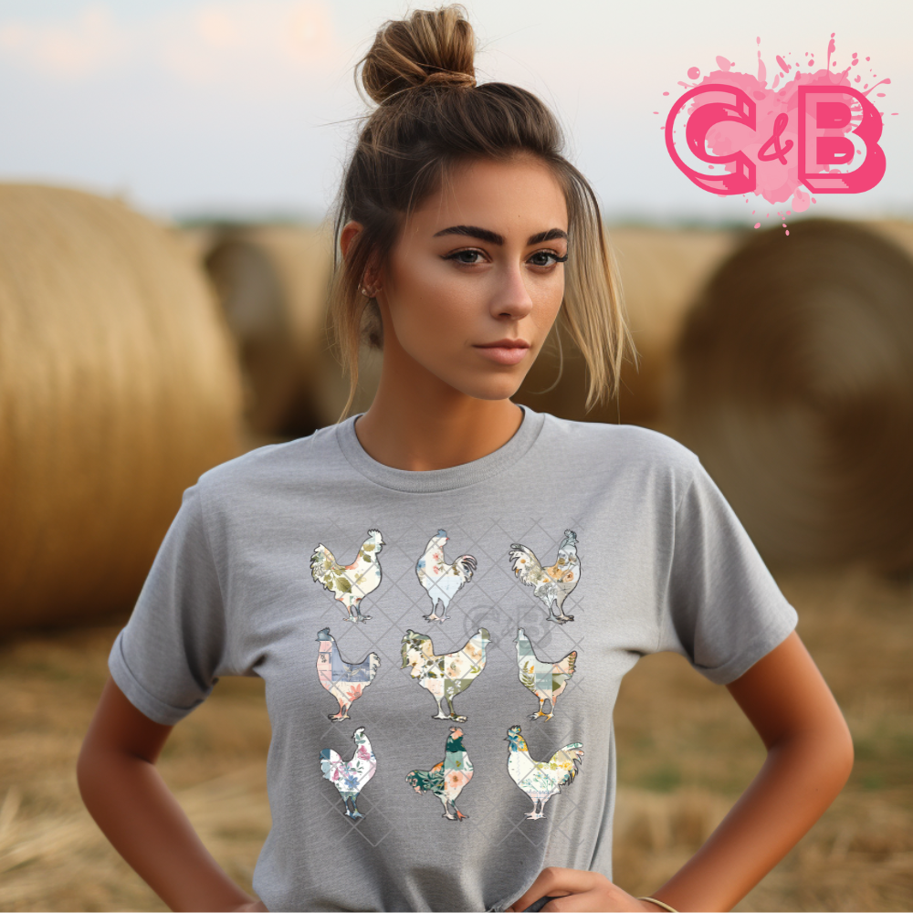 Chicken quilt silhouette PNG