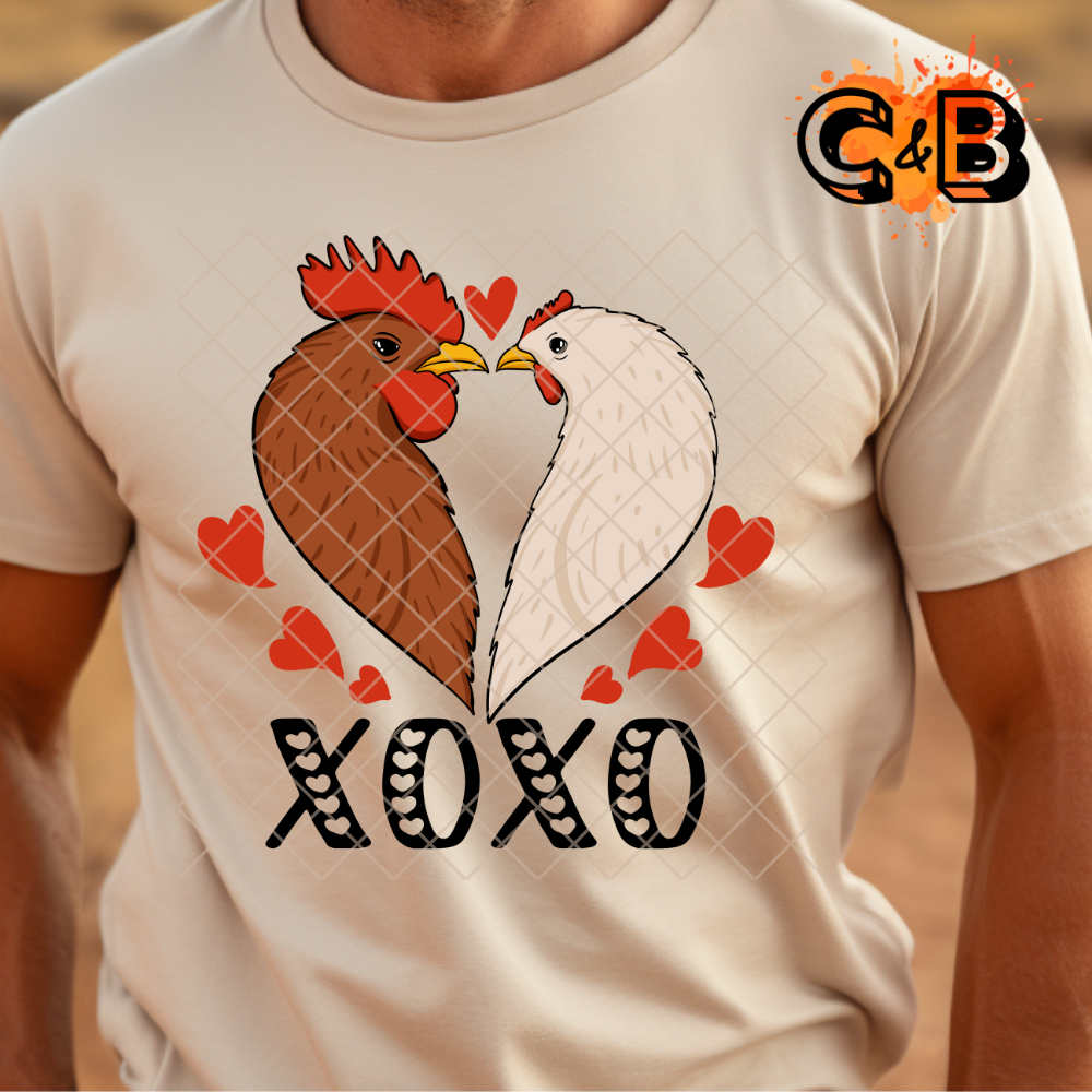 Xoxo chicken love PNG