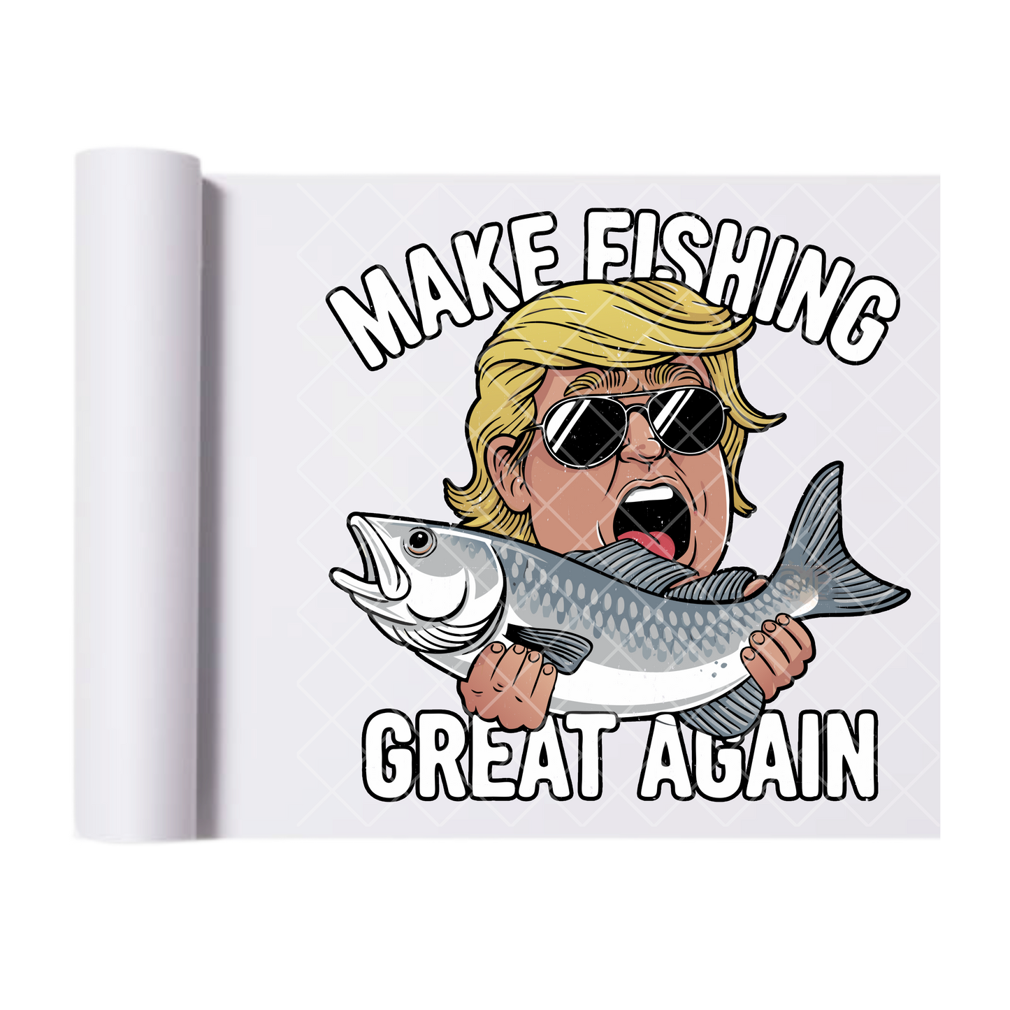 Make Fishing Great Again - Direct Print Film Transfer for Trendy T-Shirts, Cotton, Polyester & Blends - High-Quality Print