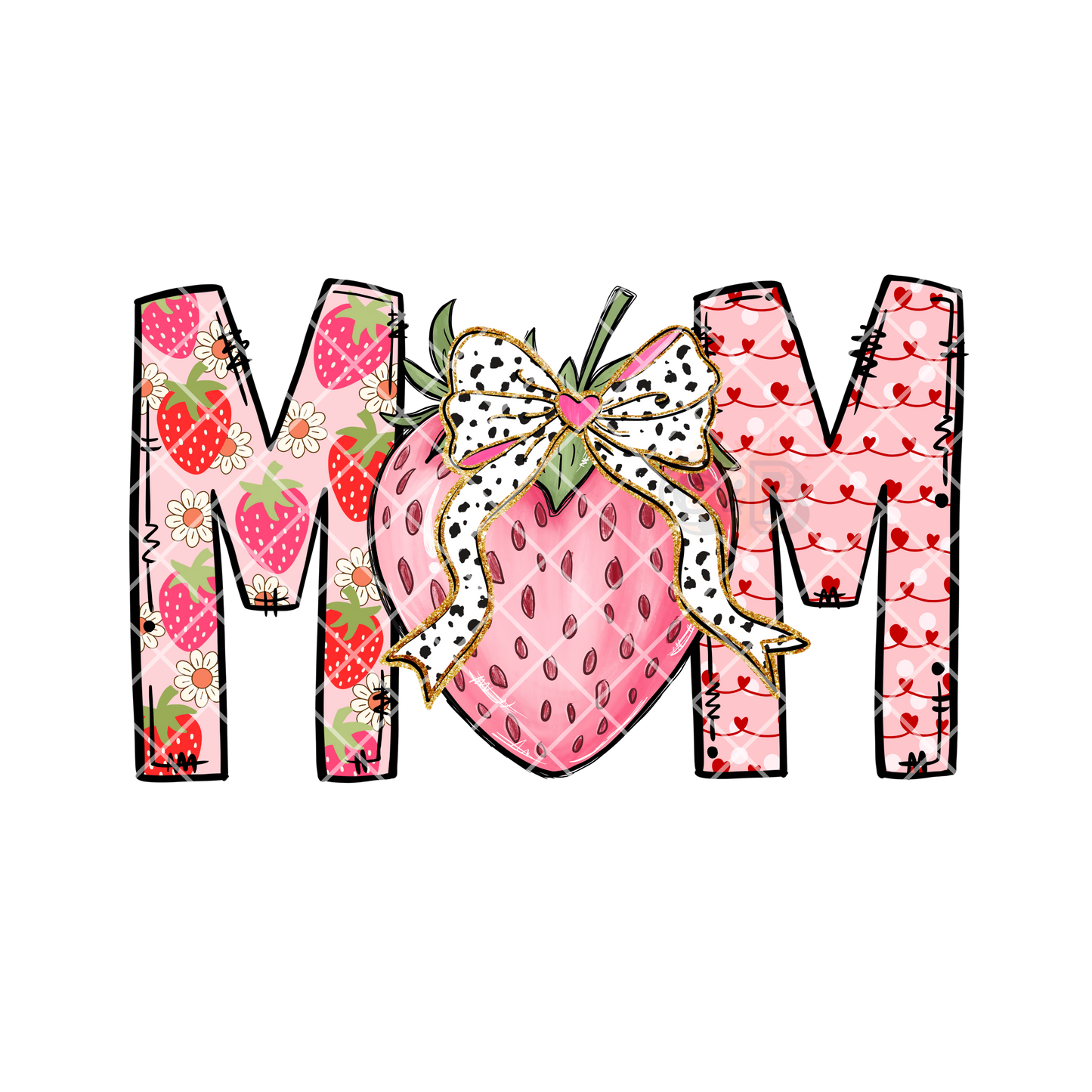 Mom strawberry theme PNG