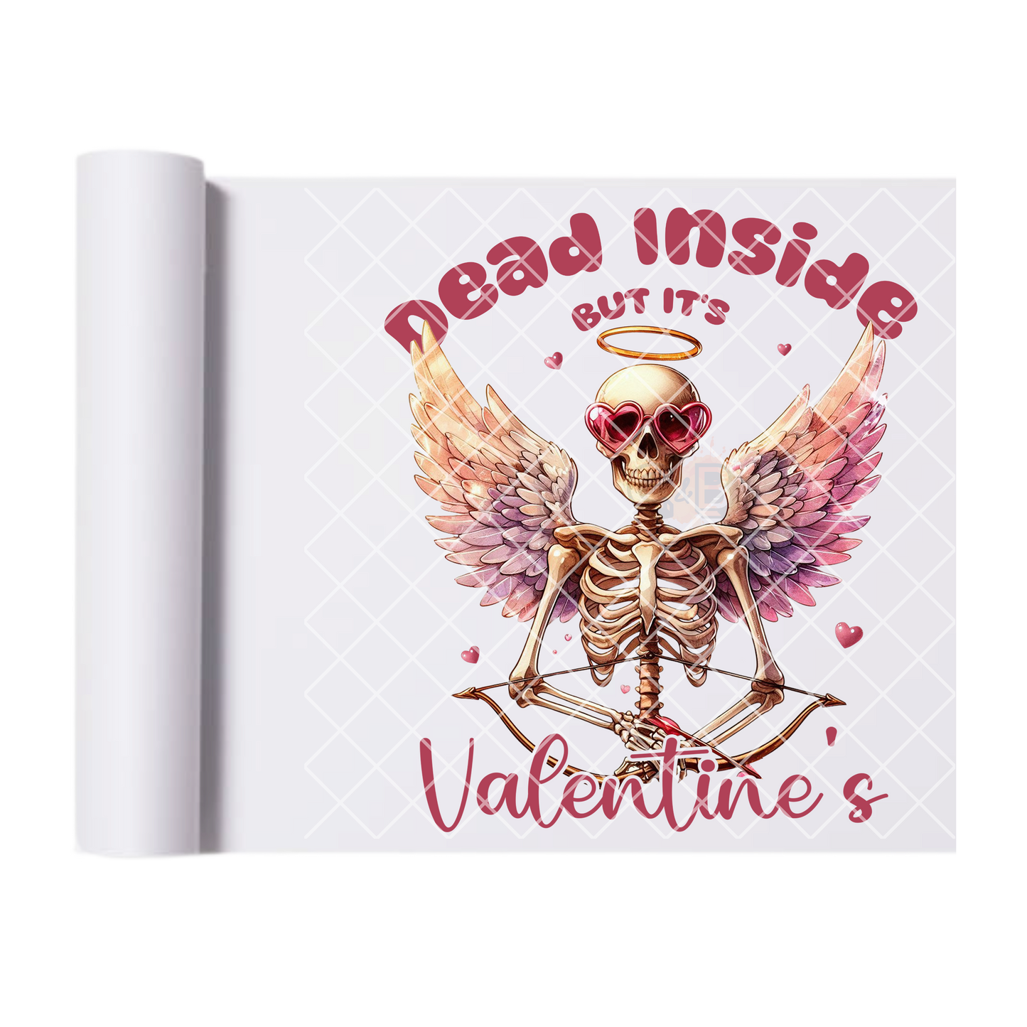 Dead inside but it’s valentines DTF film t shirt transfer