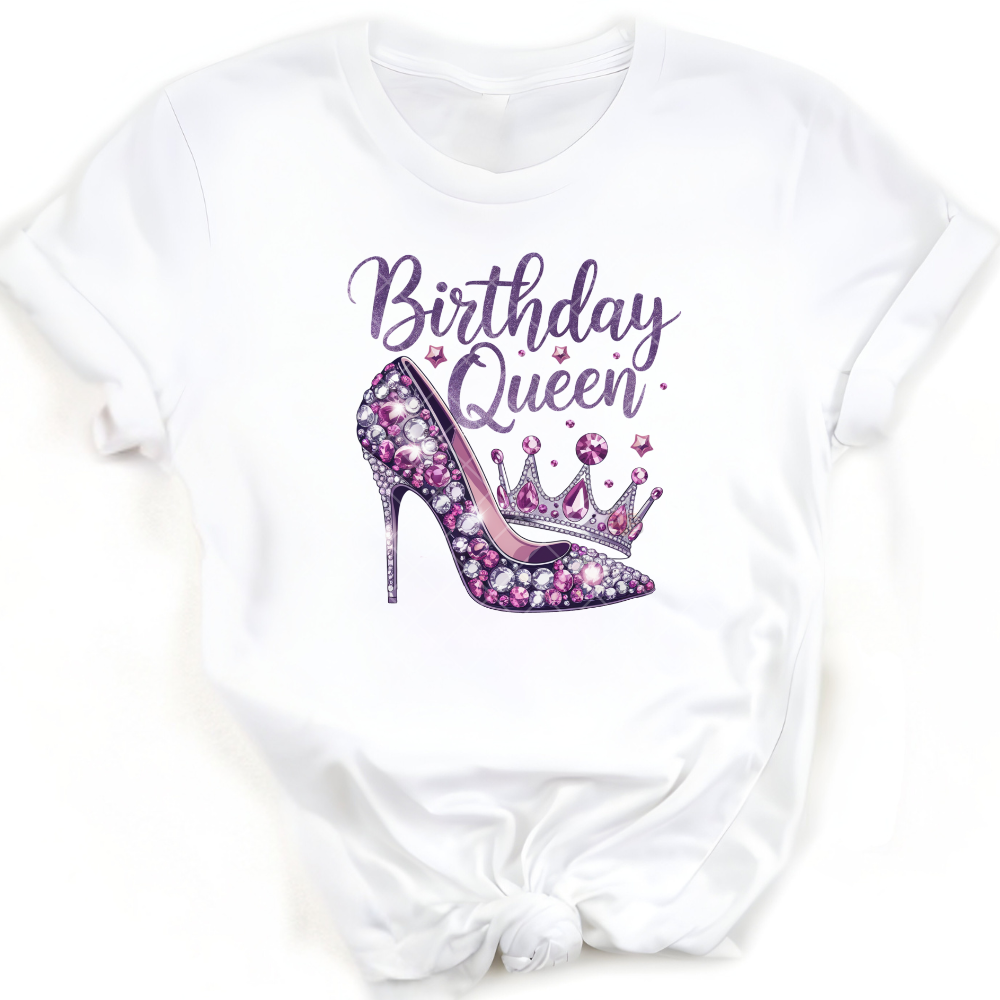 Birthday Queen Bedazzle Slipper PNG