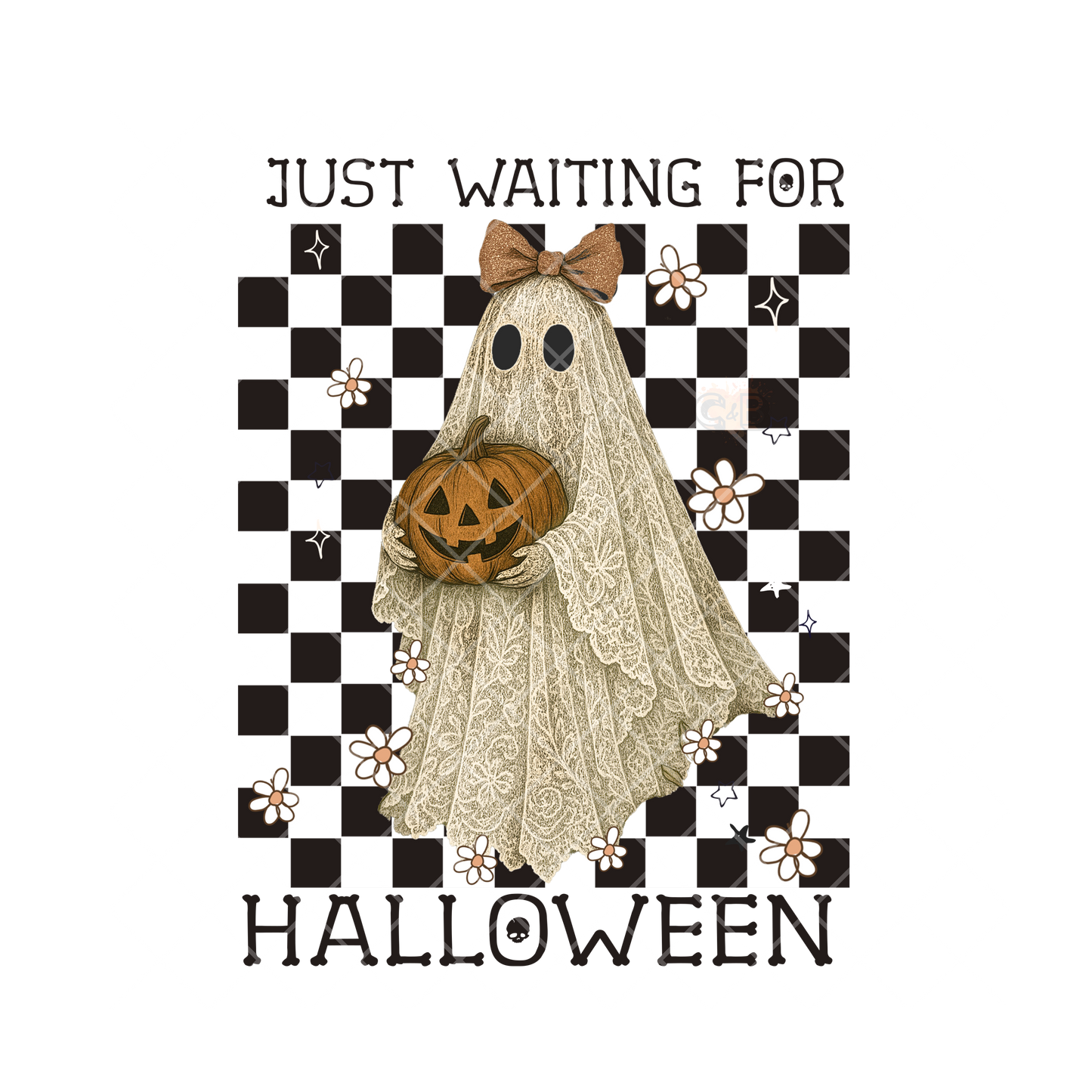 Waiting For Halloween Deco Ghost PNG File