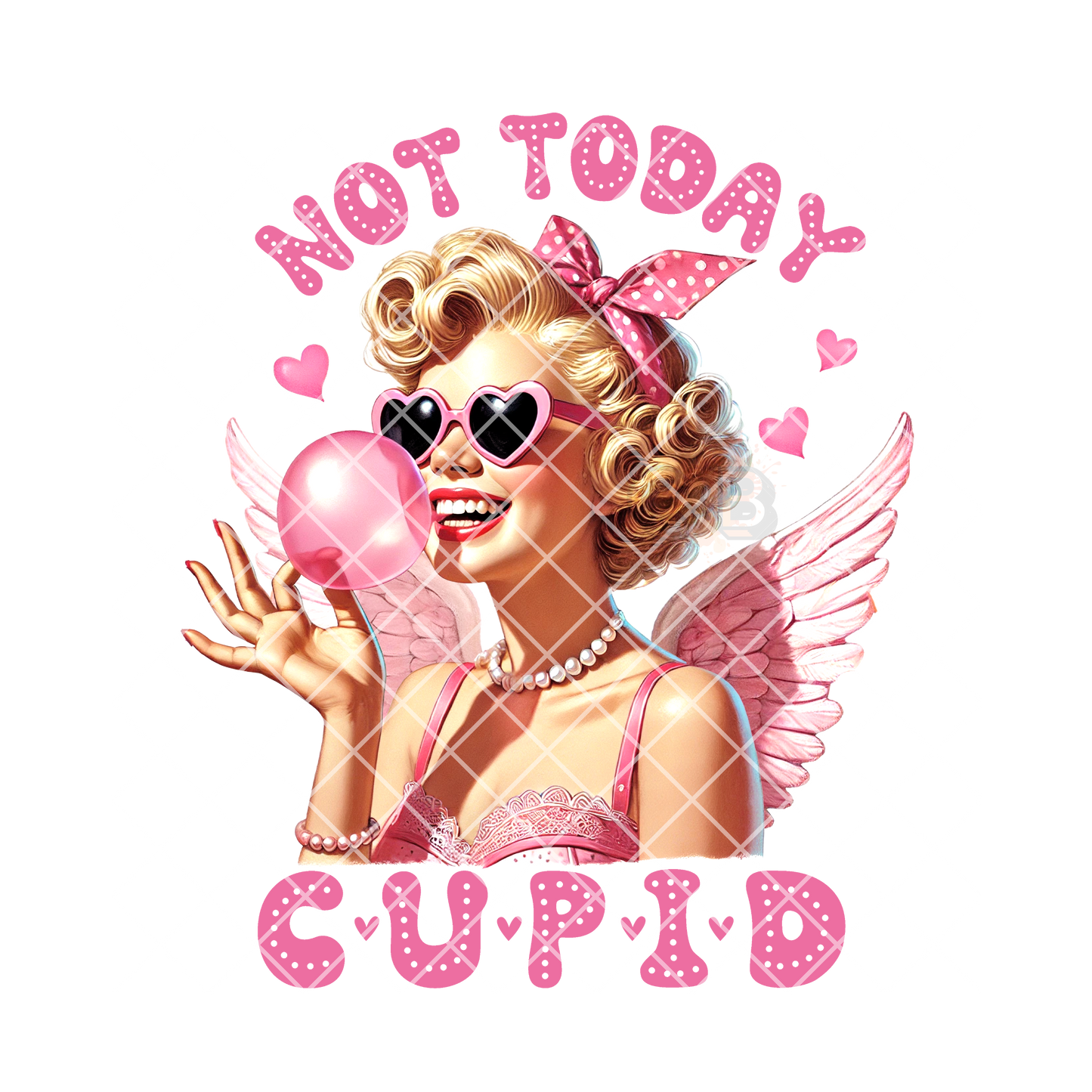 Cute girl wings not today Cupid PNG