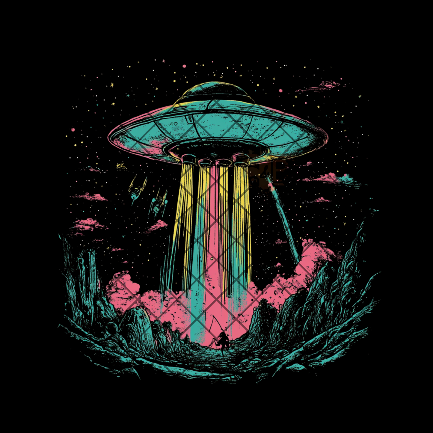 Spaceship comic style PNG