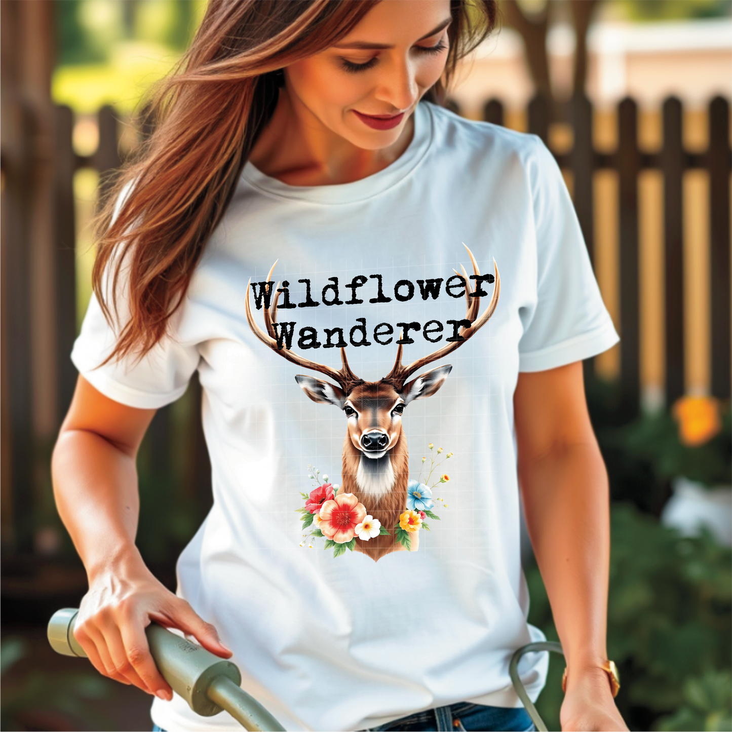 Wildflower Wanderer - Direct Print Film Transfer for T-Shirts, Cotton, Polyester & Blends - High-Quality Print
