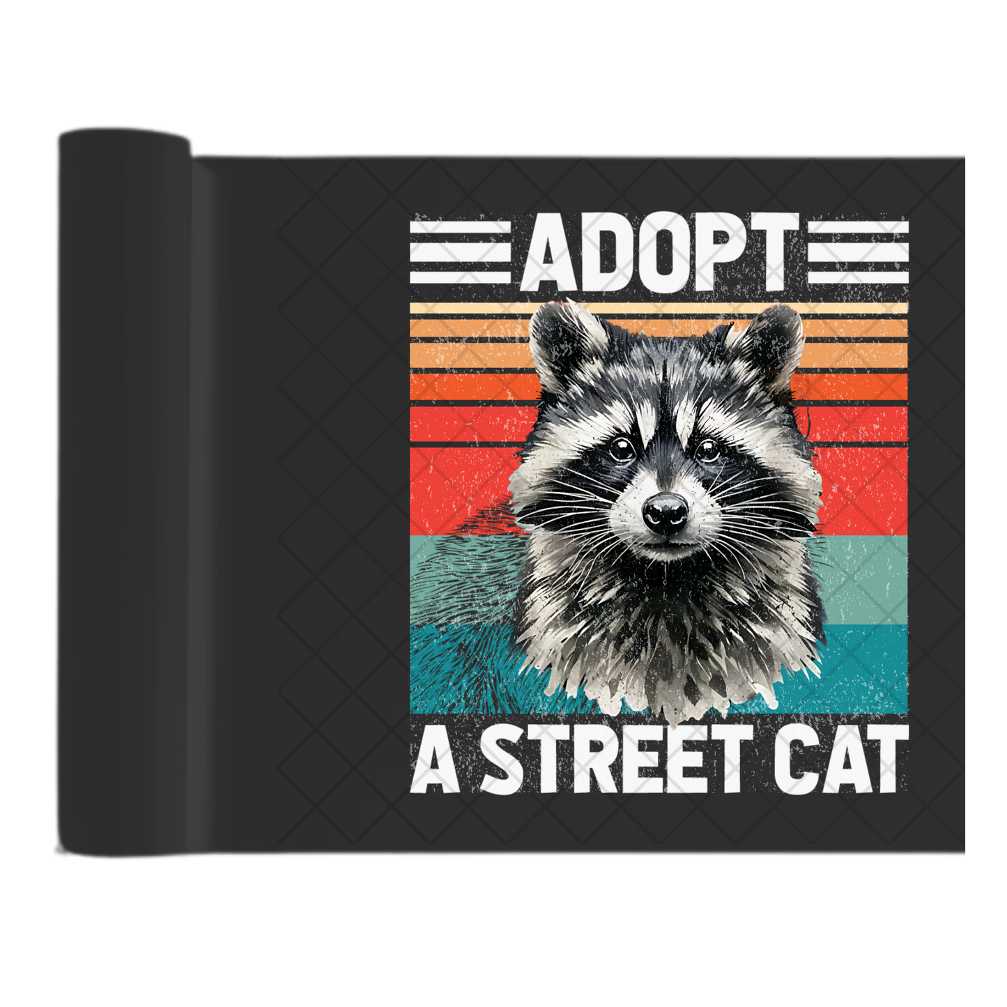 Adopt A Street Cat - Direct Transfer Print, Ready To Press For T-Shirts, Cotton, Polyester & Blends - Tshirt Business Quality