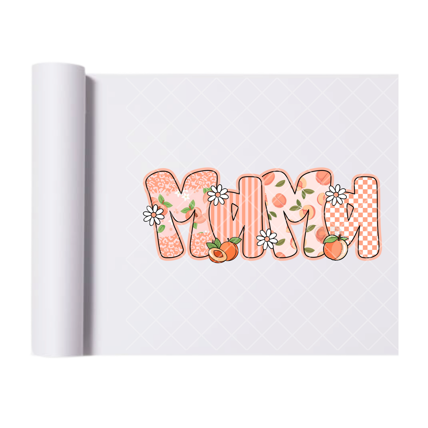 Little Peach Mama - Direct Print Film Transfer for Trendy T-Shirts, Cotton, Polyester & Blends - High-Quality Print