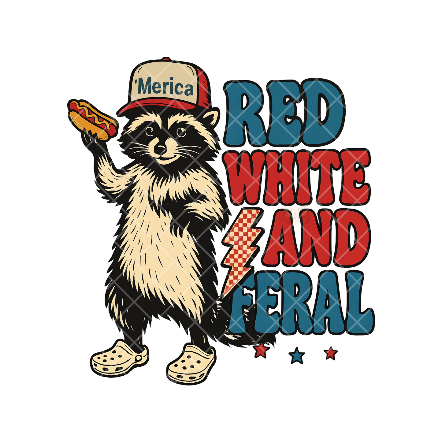Patriot Raccoon Hotdog PNG