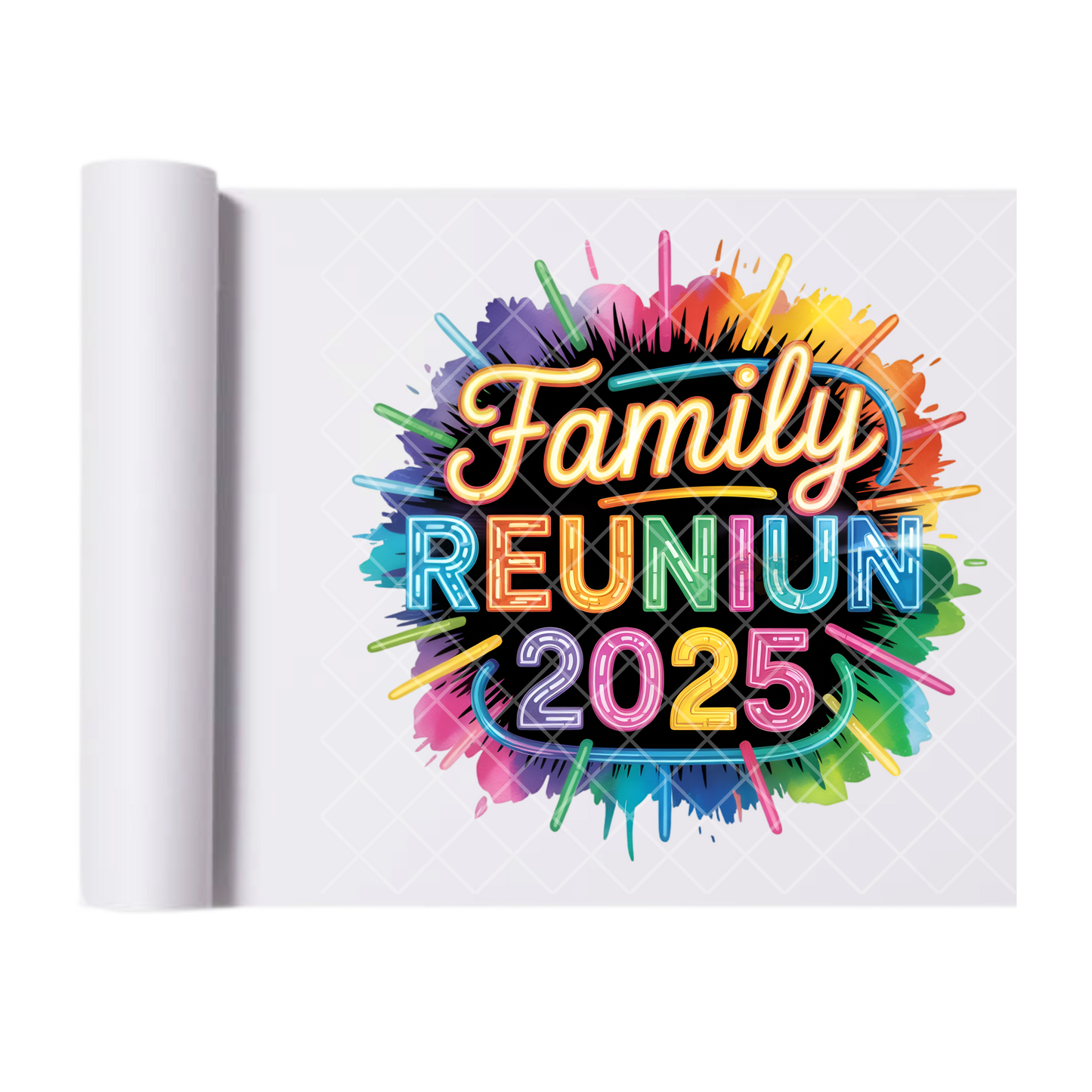 Family Reunion 2025 - Direct Print Film Transfer for Trendy T-Shirts, Cotton, Polyester & Blends - High-Quality Print