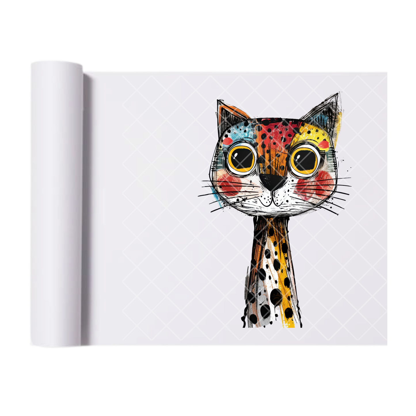 Cheetah Art Painting - Direct Print Film Transfer for Trendy T-Shirts, Cotton, Polyester & Blends - High-Quality Print