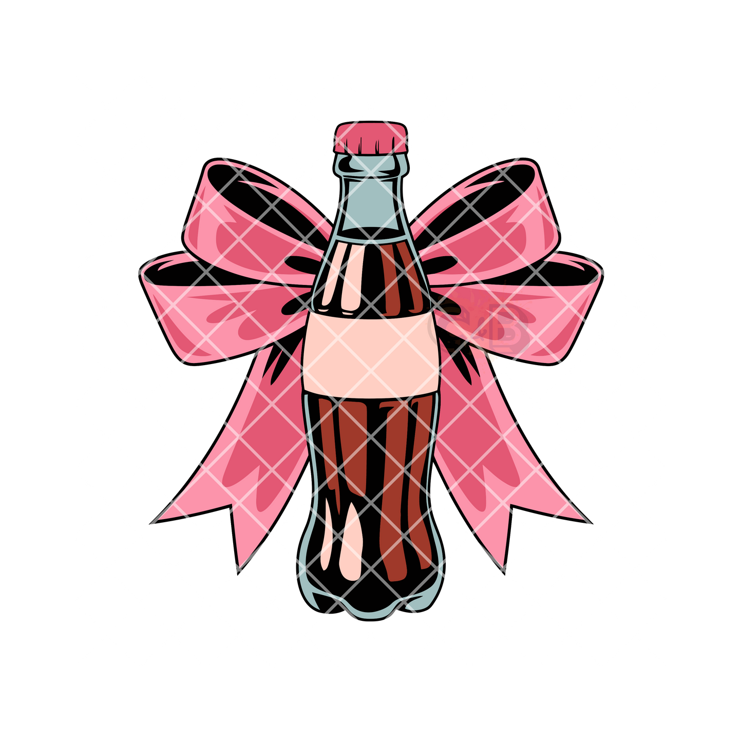 Soda Pop Pink Bow PNG