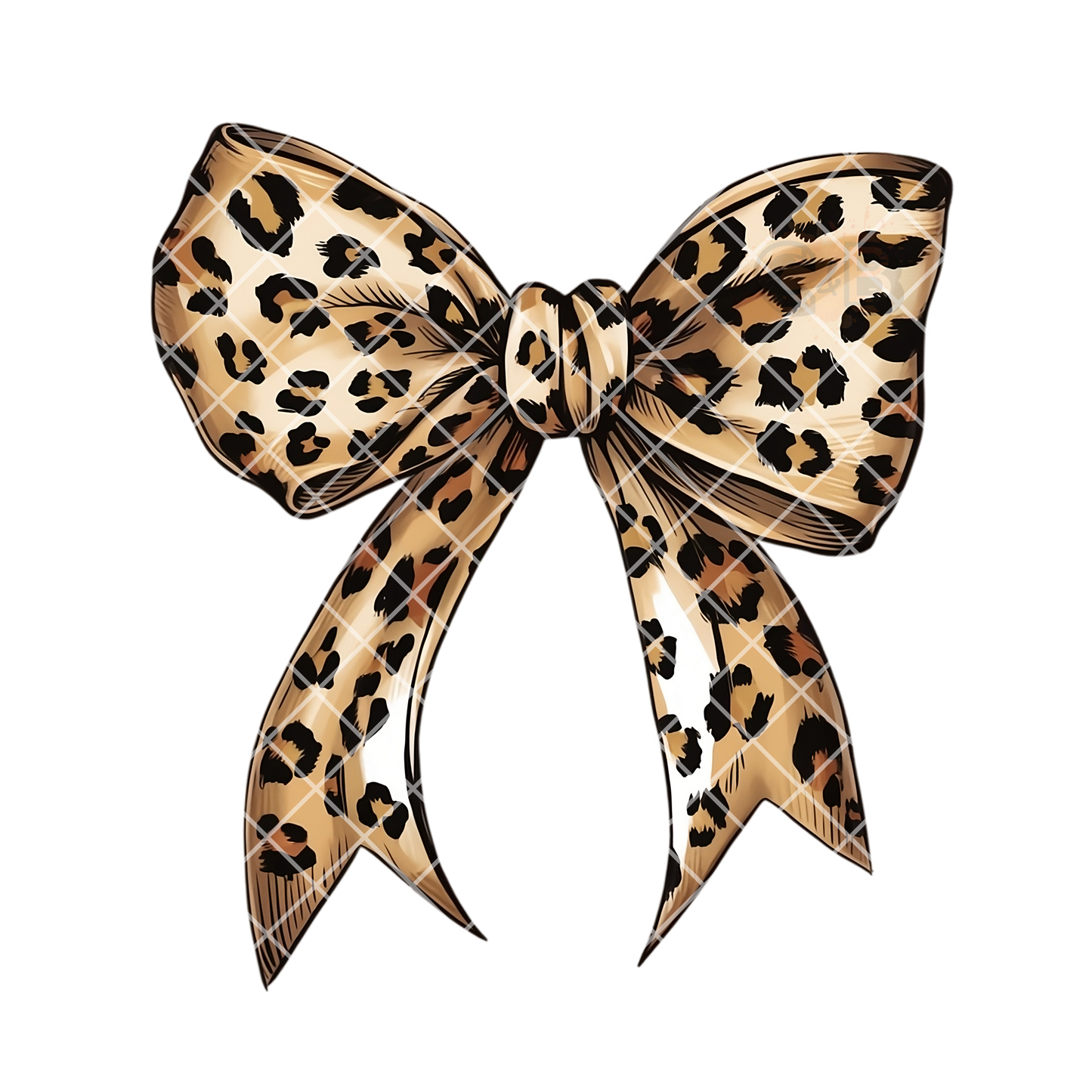 Cheetah print bow illustration PNG